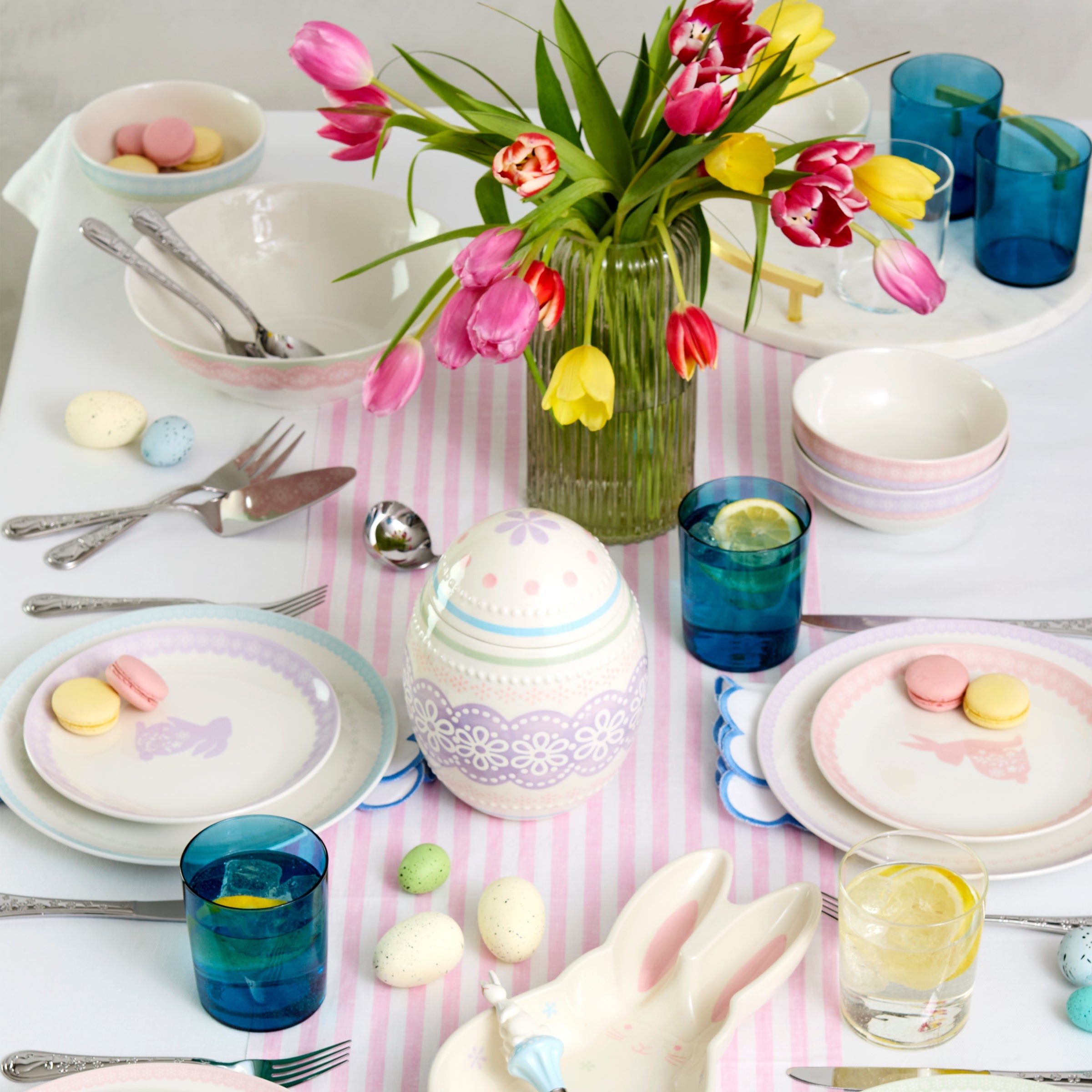 Stackable Blue Tall Glasses Set Of 6 - Image 3