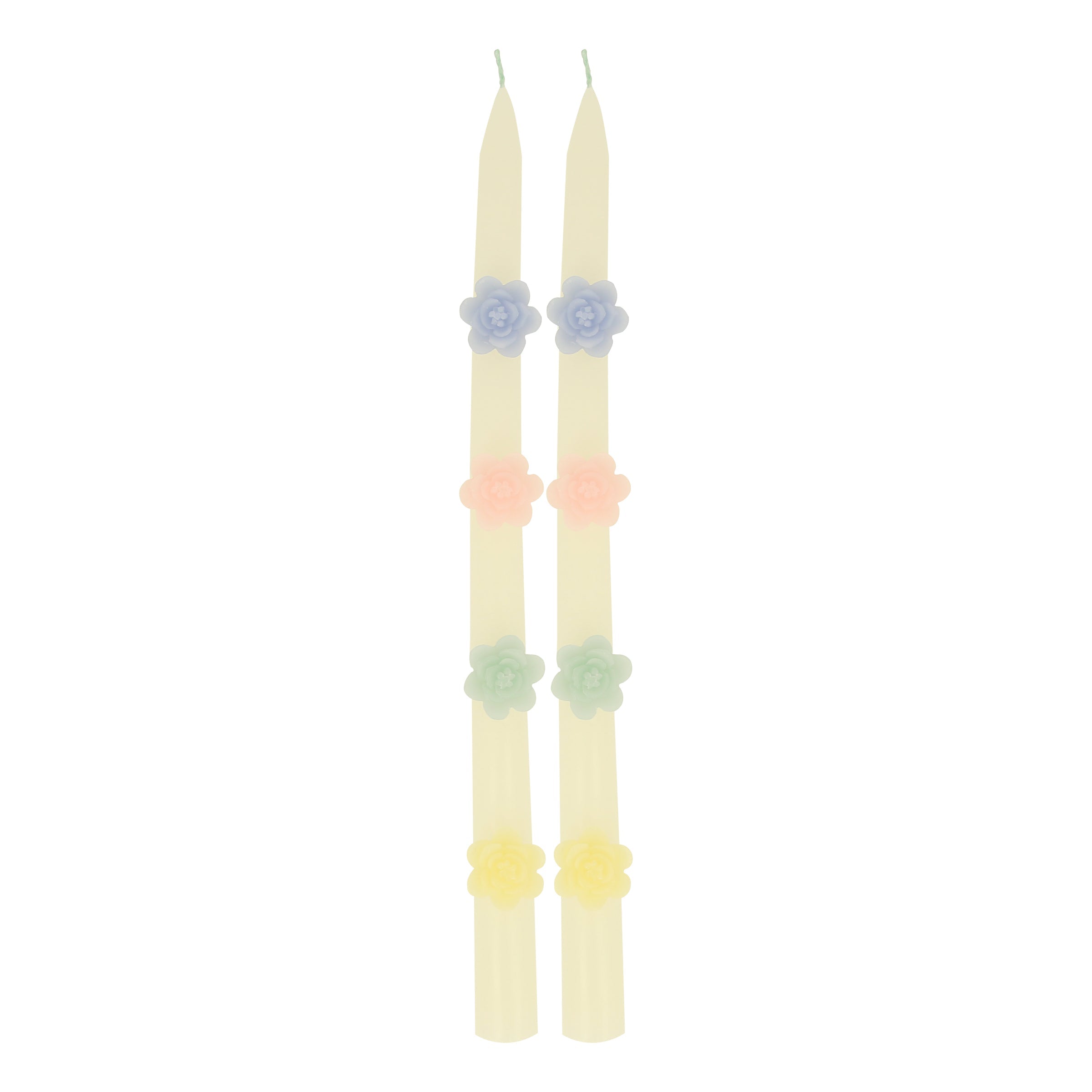 Pastel Flower Taper Candles