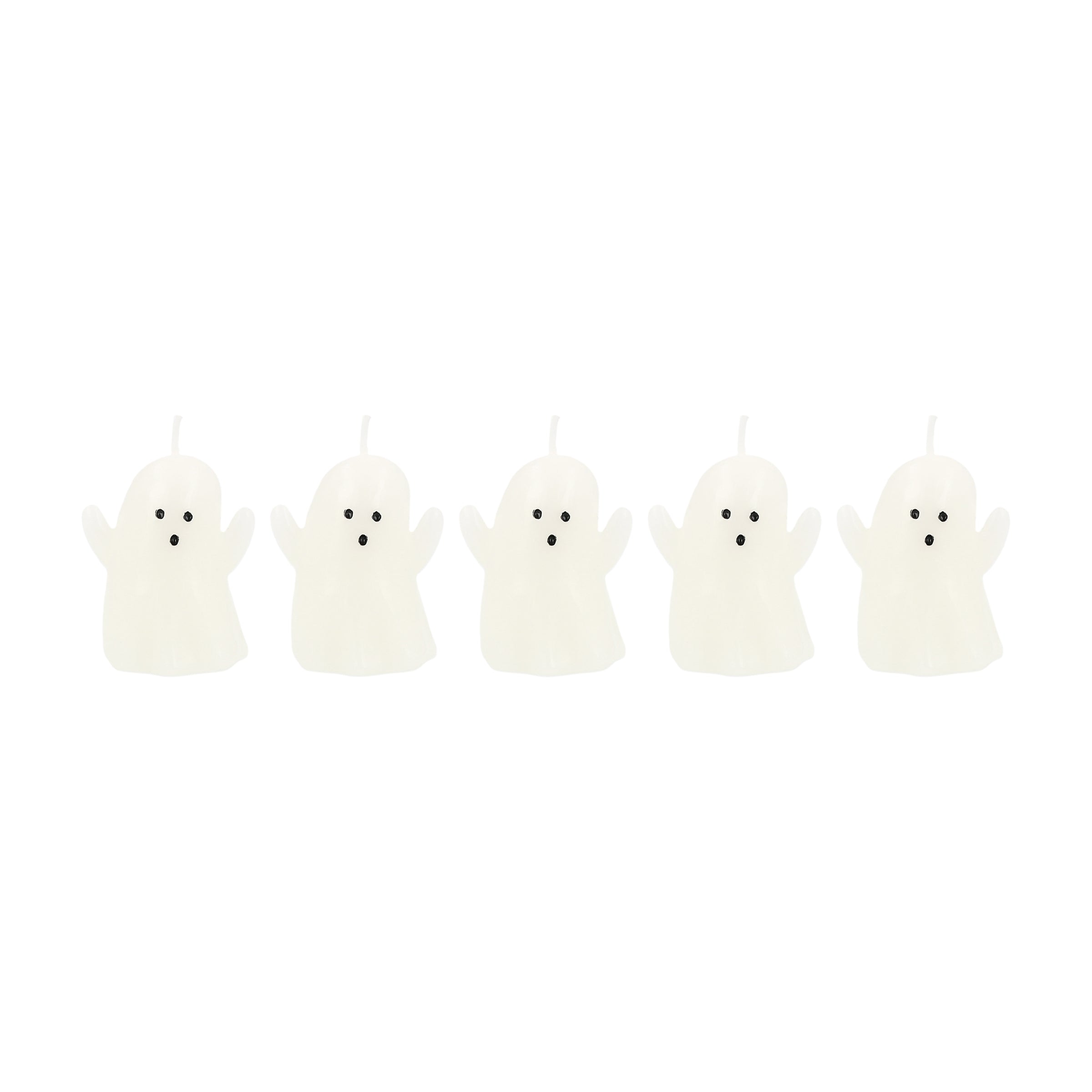 Mini Ghost Candles, Set of 5