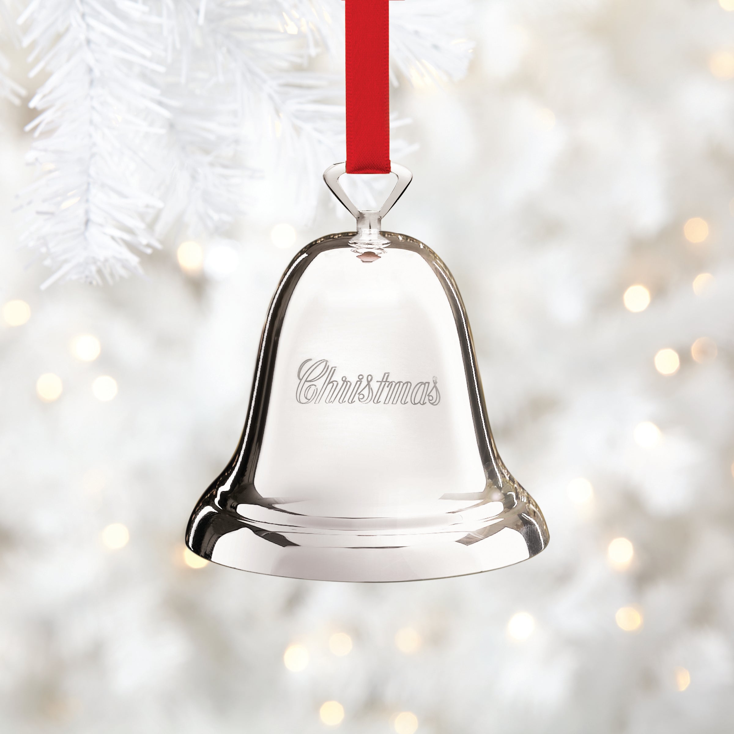 Alternative view of Ringing In The Season Silverplate Bell Ornament