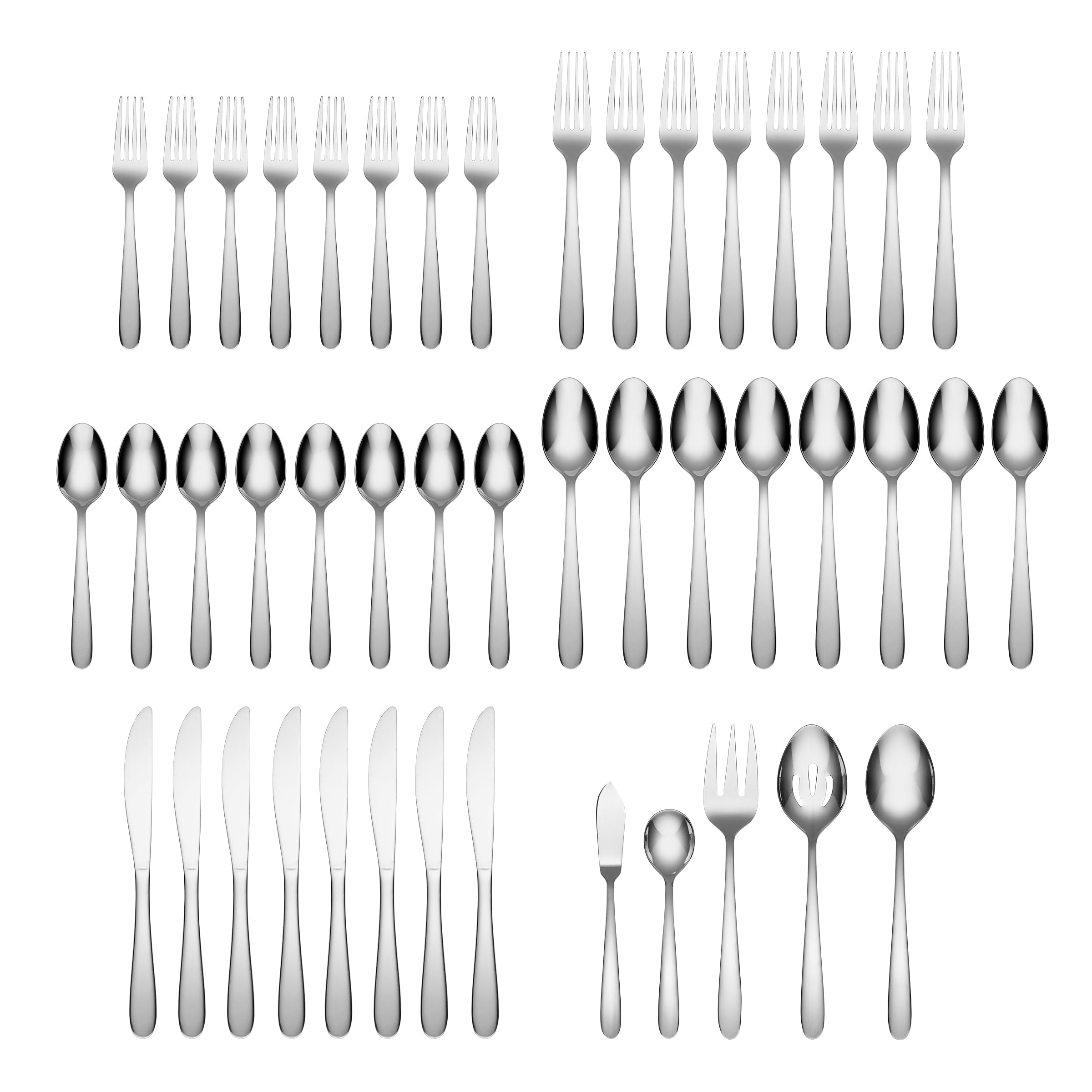 Alternative view of Jude Mirror 45 Piece Flatware Set