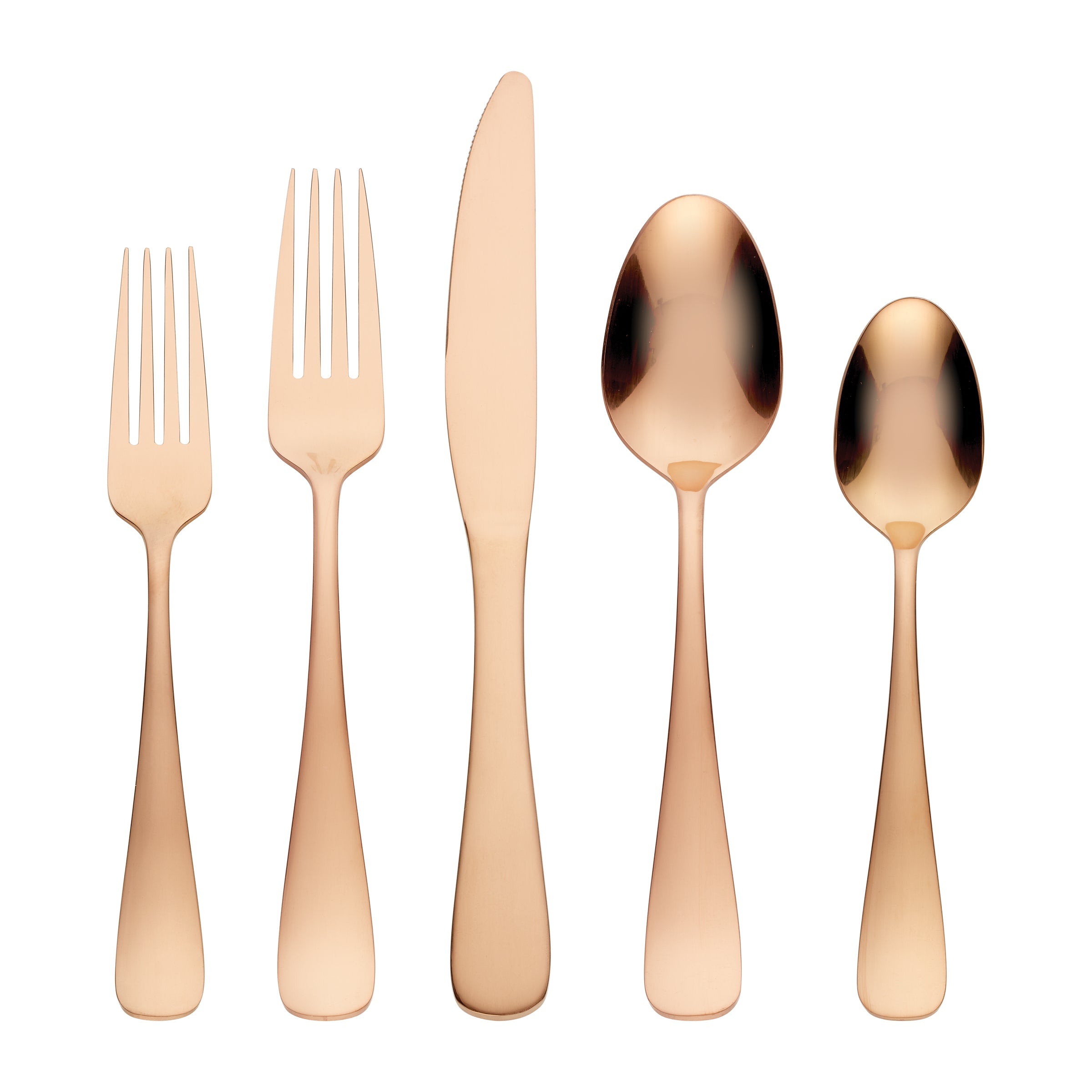 Melodie Copper Titanium 30 Piece Flatware Kit