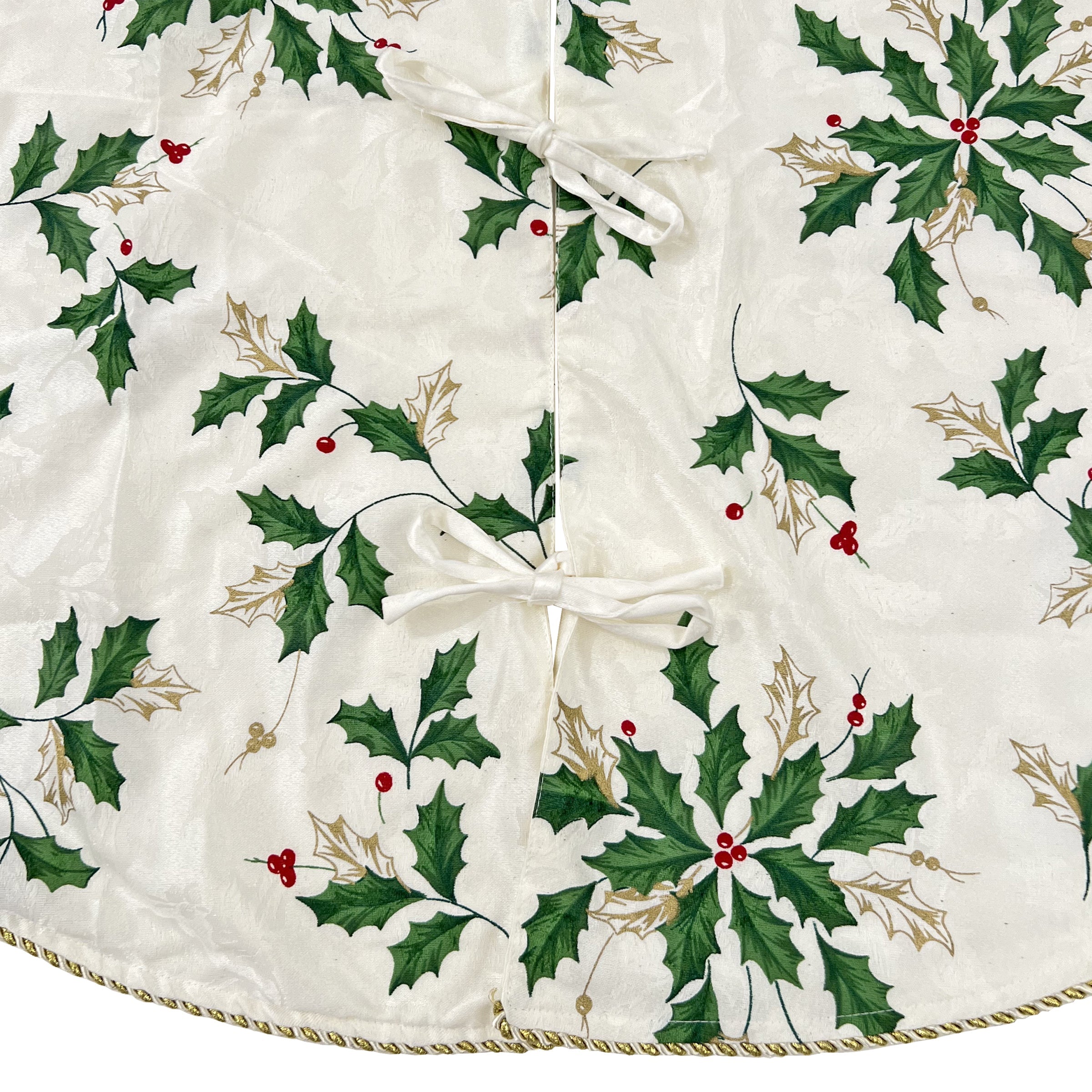 Scattered Holly Holiday Tree Skirt - Image 3