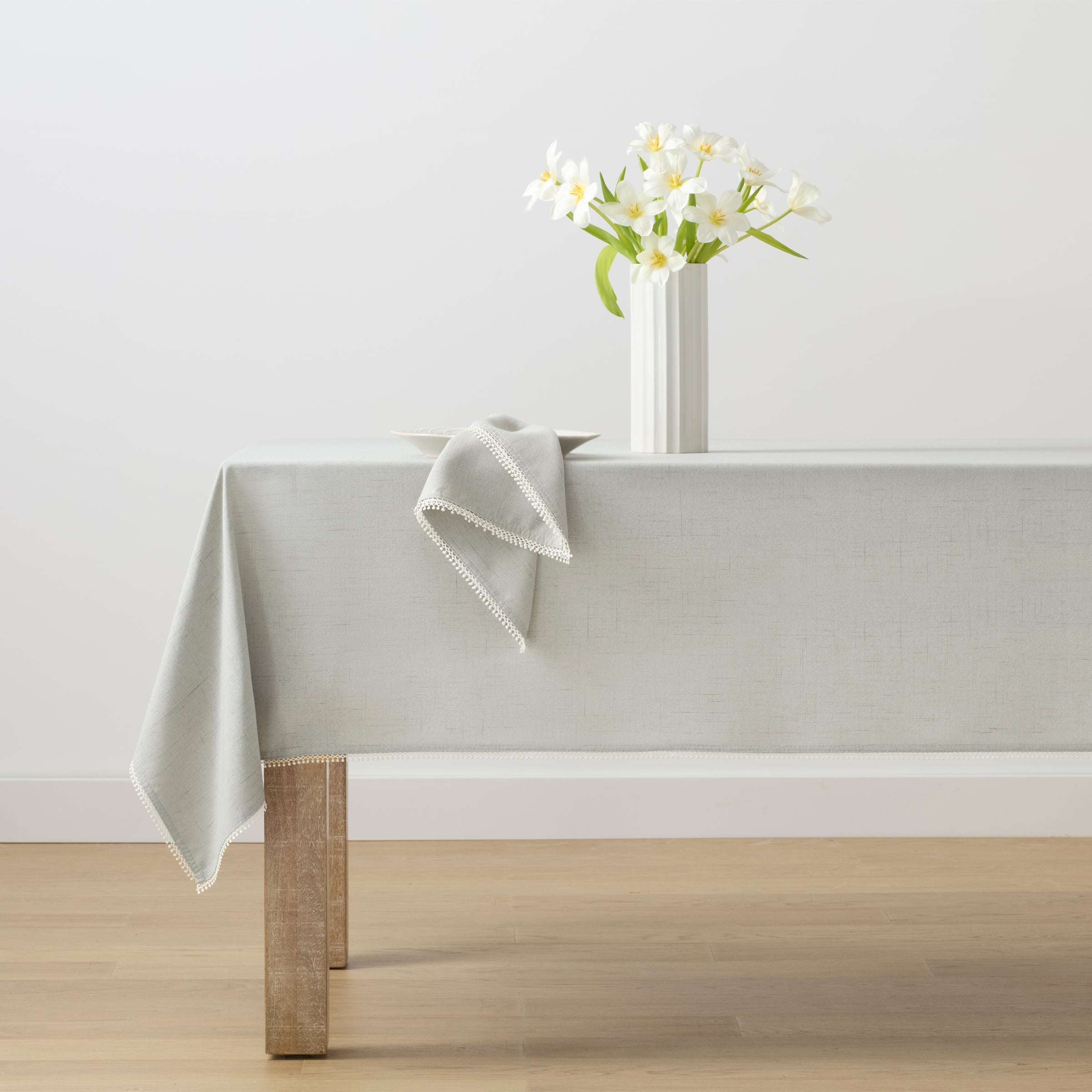 French Perle Dove Grey 19X19 Napkin - Image 2