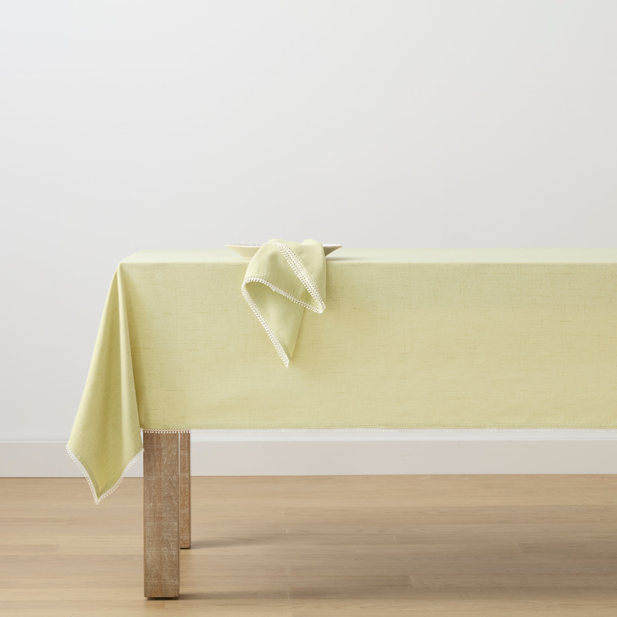 French Perle Pistachio Tablecloth - Image 2
