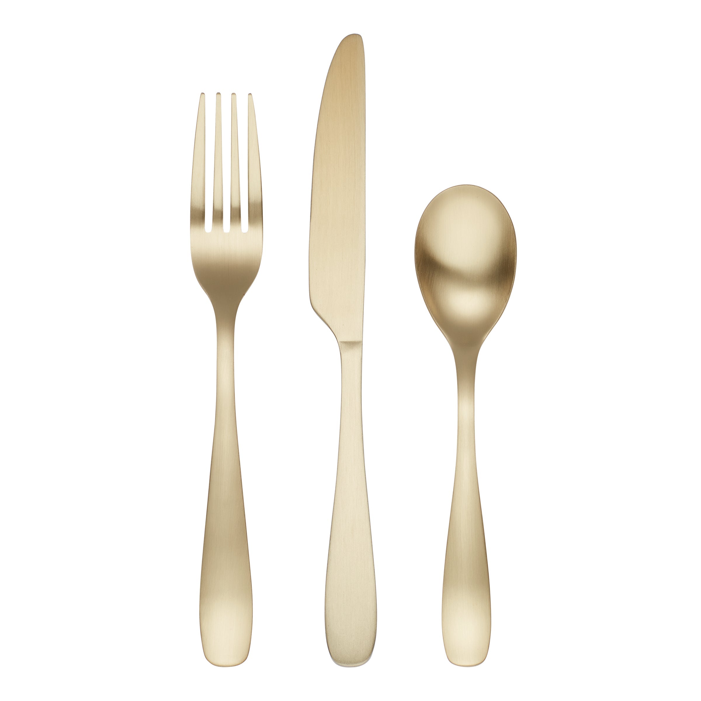 Eliana Champagne Satin 12 Piece Flatware Set