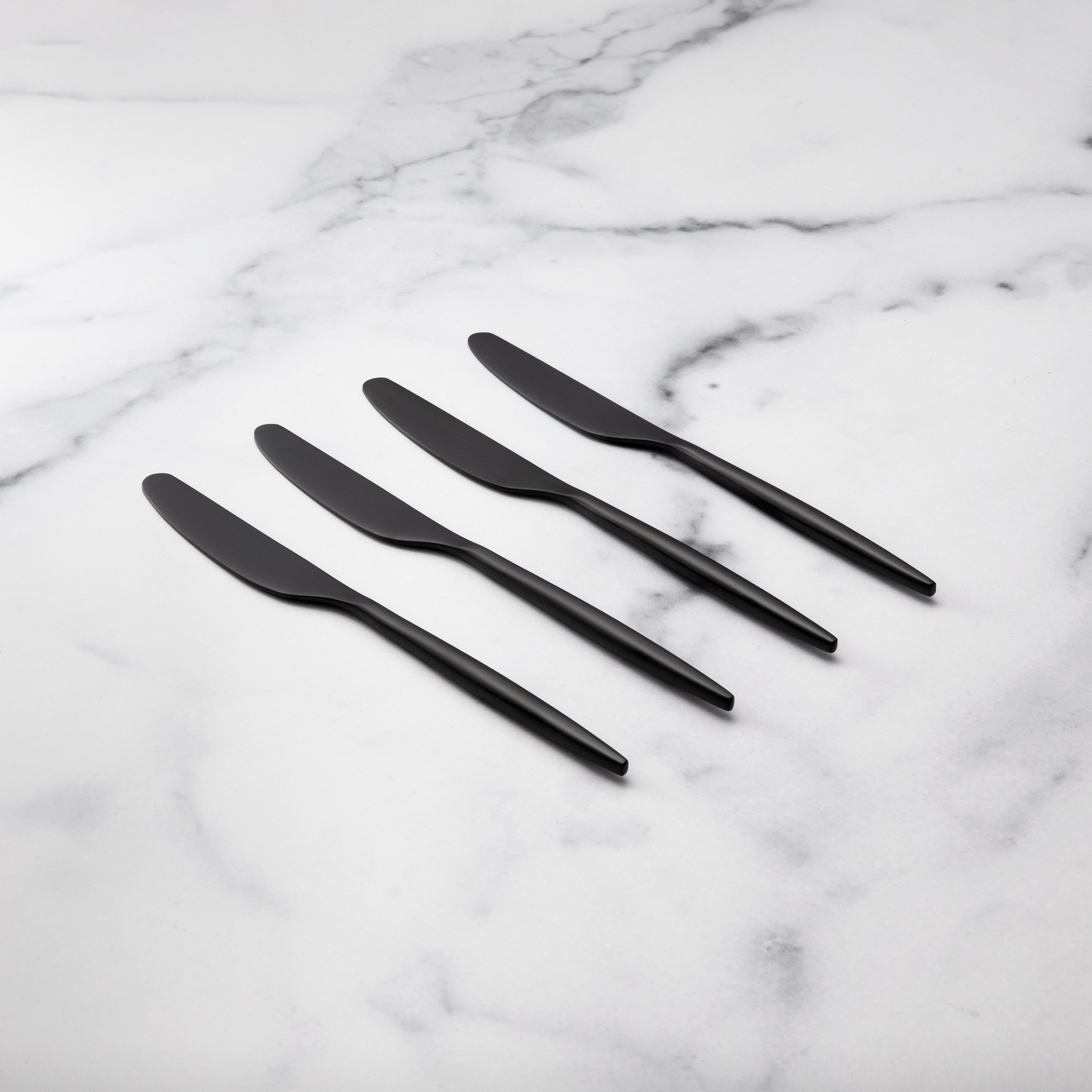 Alternative view of Gaze Black Satin Spreader   Set of 4