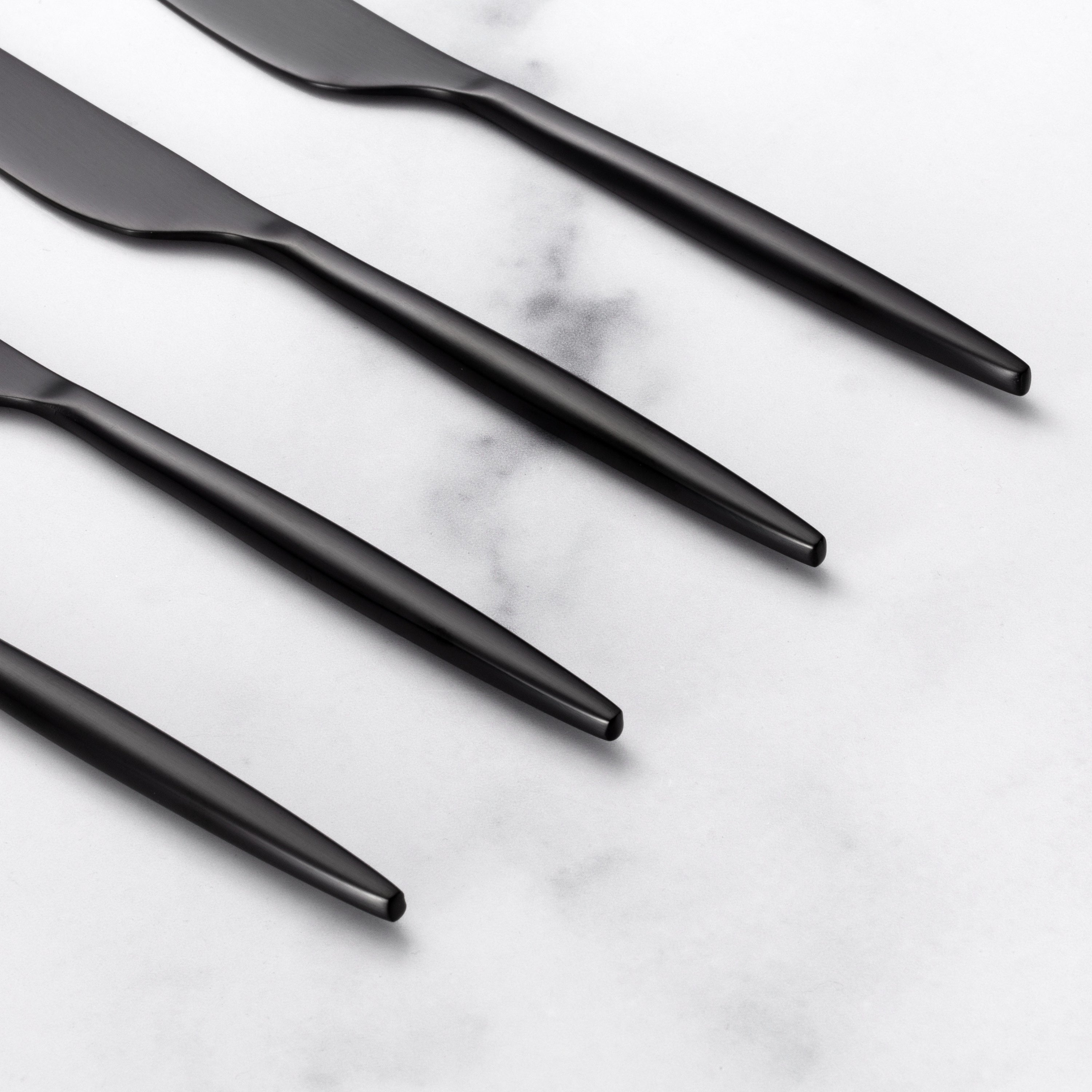 Gaze Black Satin Spreader Set of 4 - Image 3