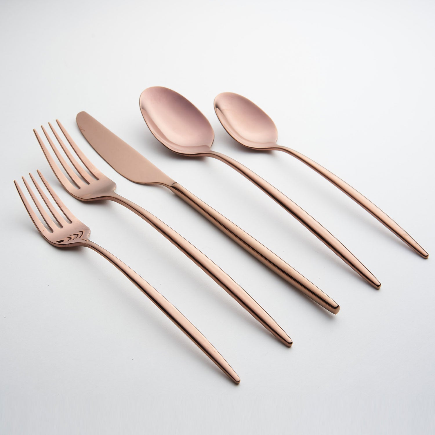 Gaze Copper Mirror 20 Piece Flatware Set