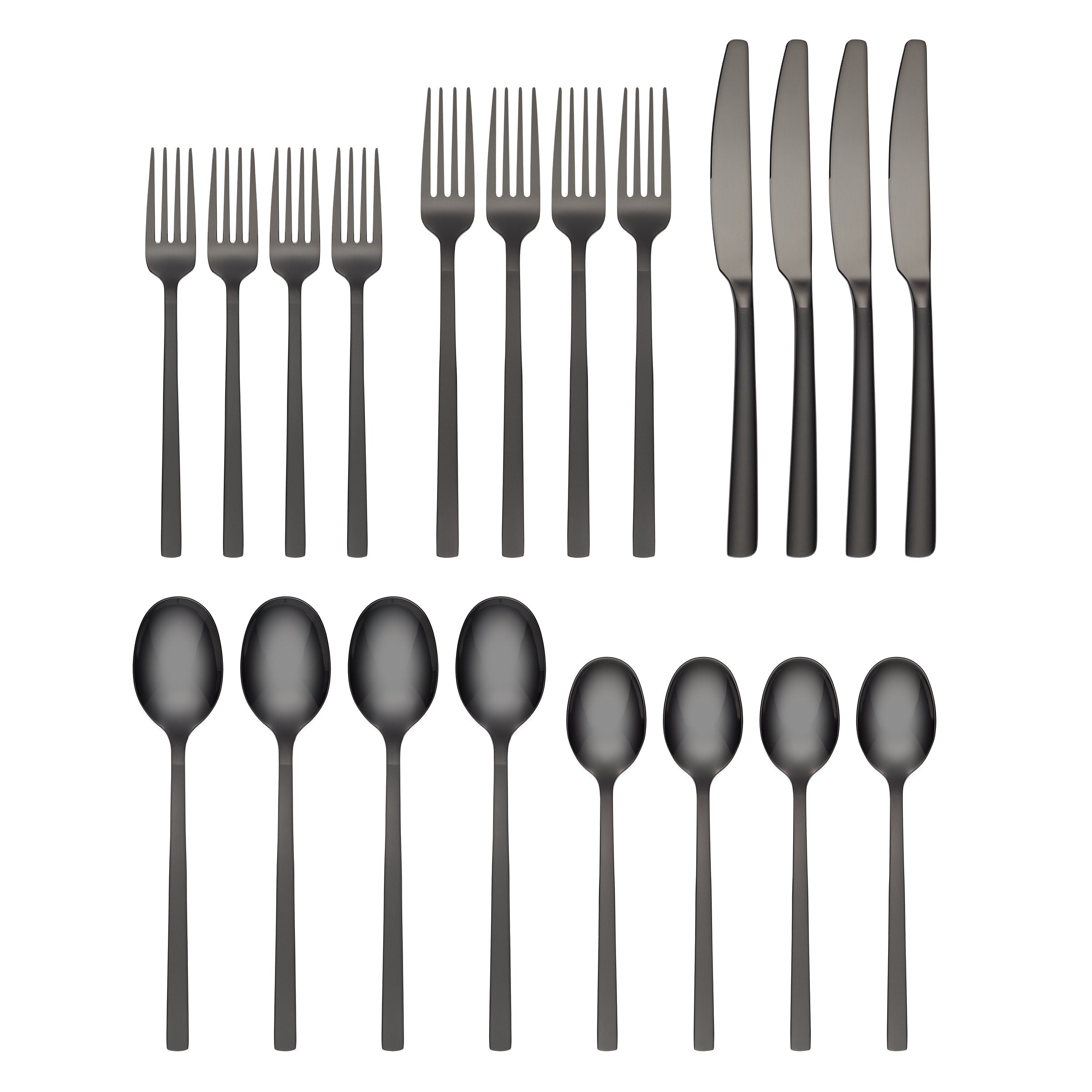 Alternative view of Beacon Black Sand Mirror 20 Piece Flatware Set