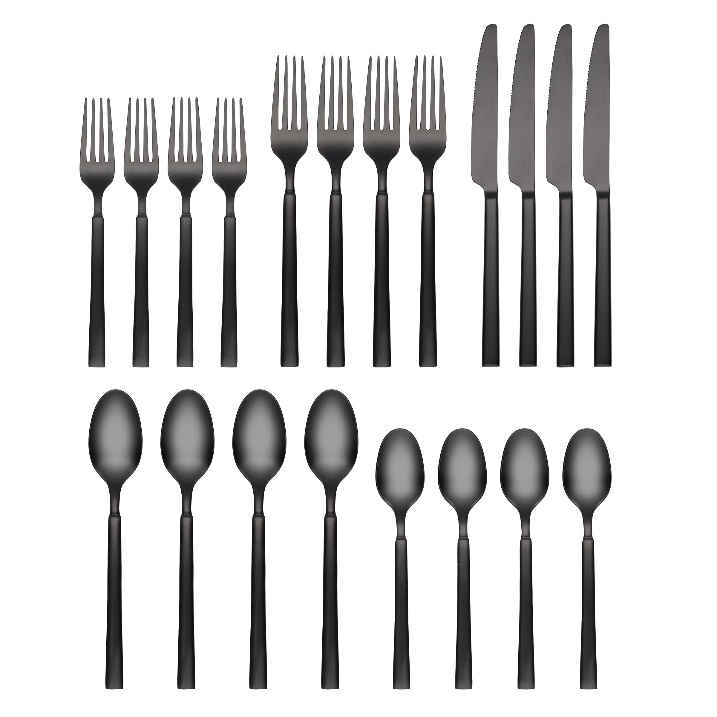 Alternative view of Gailann Black Satin 20 Piece Flatware Set