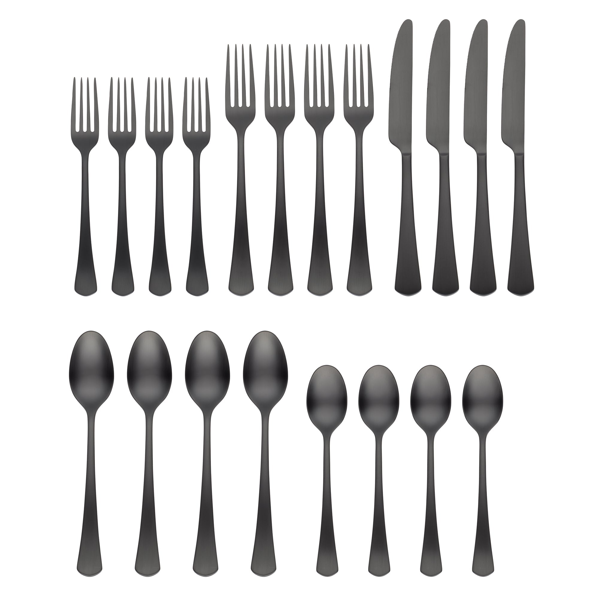 Alternative view of Morgan Black Satin 20 Piece Flatware Set