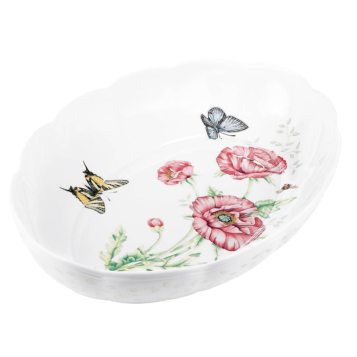 Butterfly Meadow Scalloped Oval Baker - Image 5