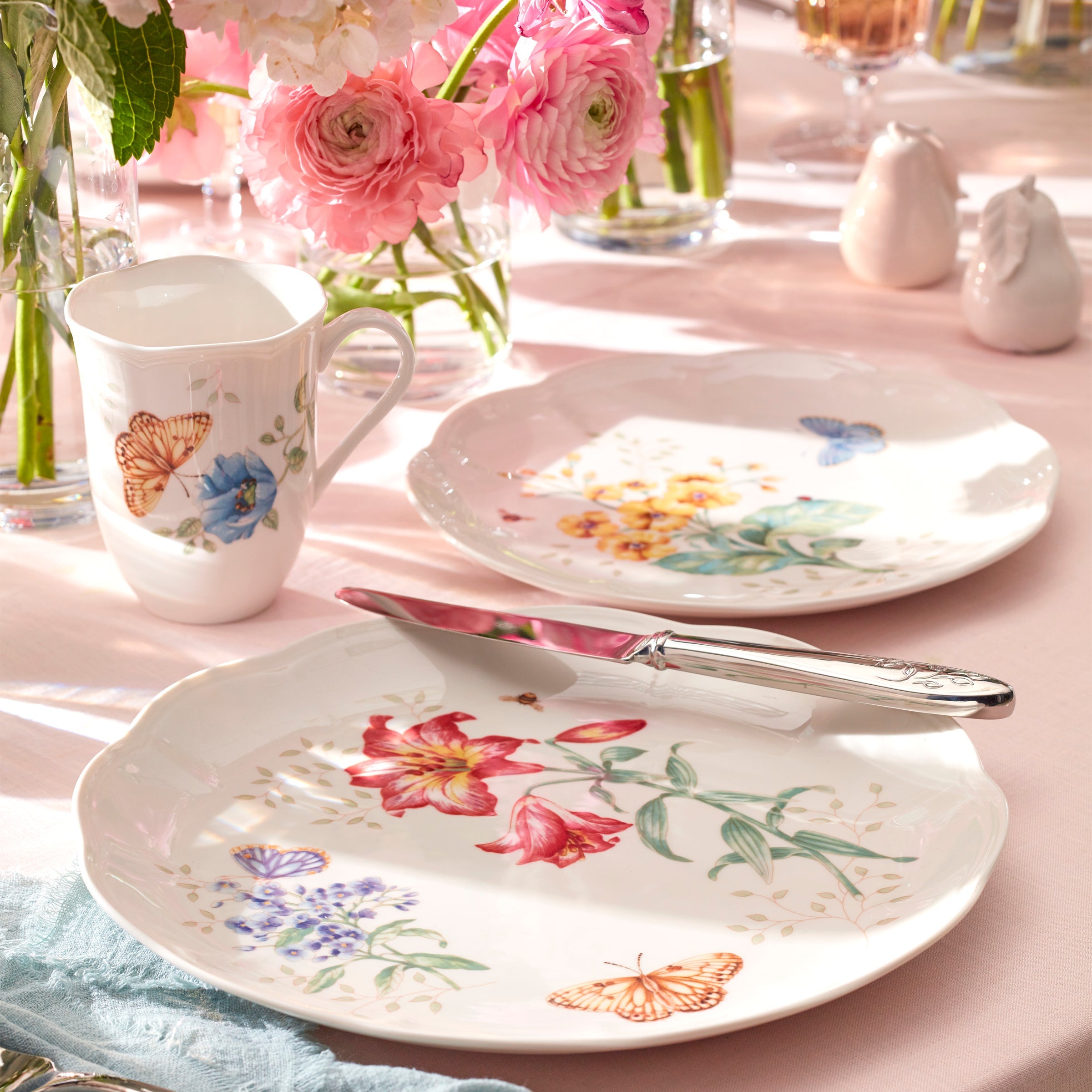 Alternative view of Butterfly Meadow Fritillary Dinner Plate