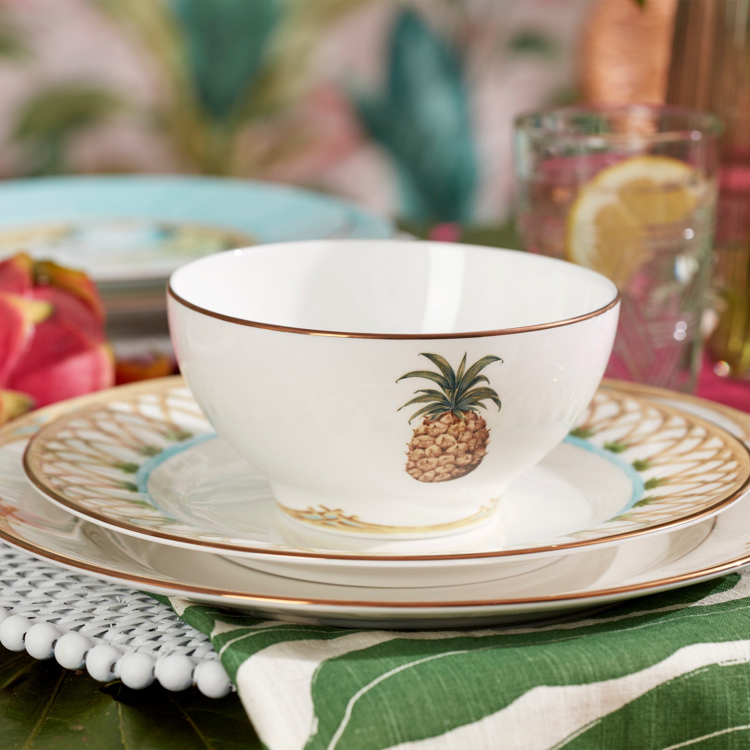 Alternative view of British Colonial Bamboo Rice Bowl