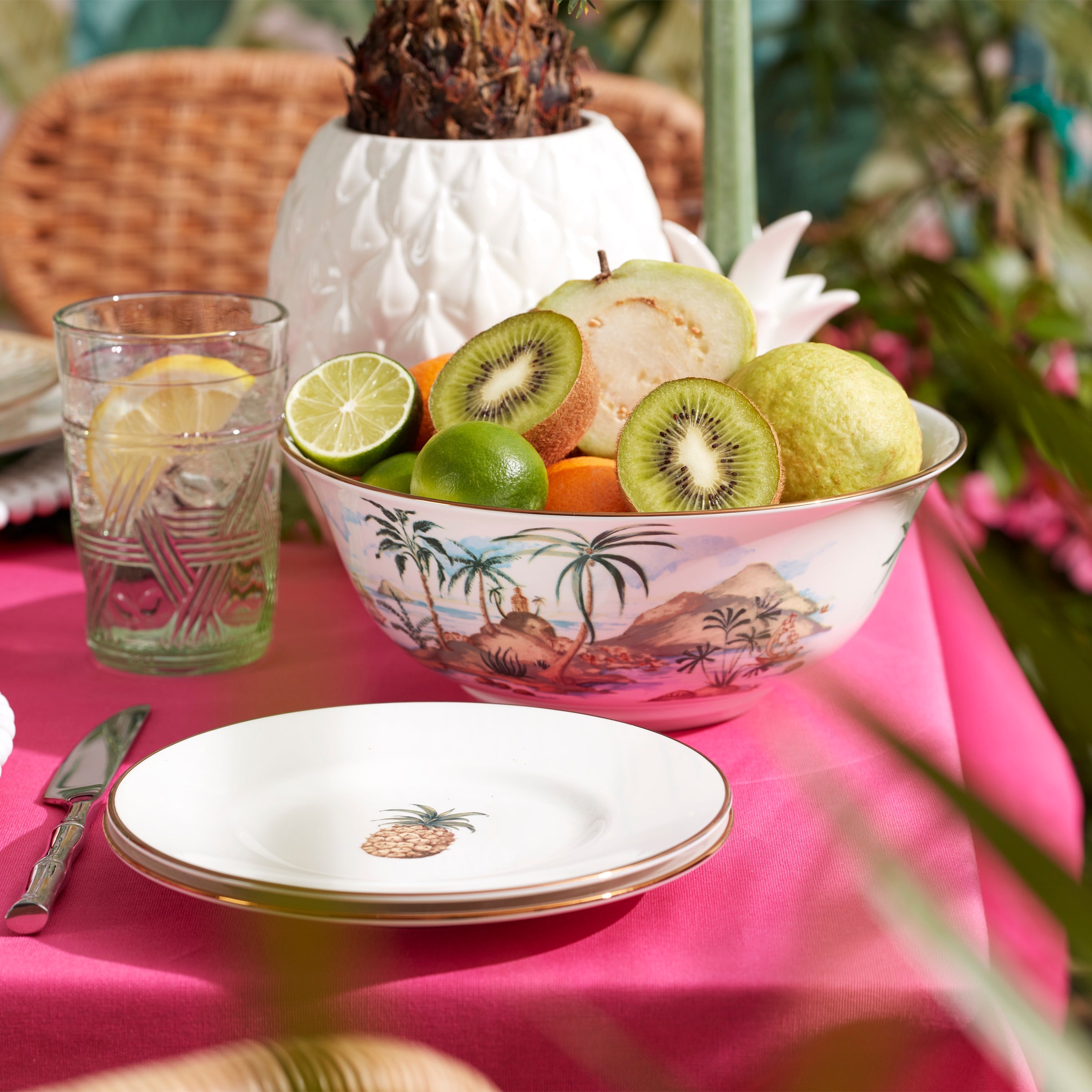 Alternative view of British Colonial Bamboo Dessert Plate