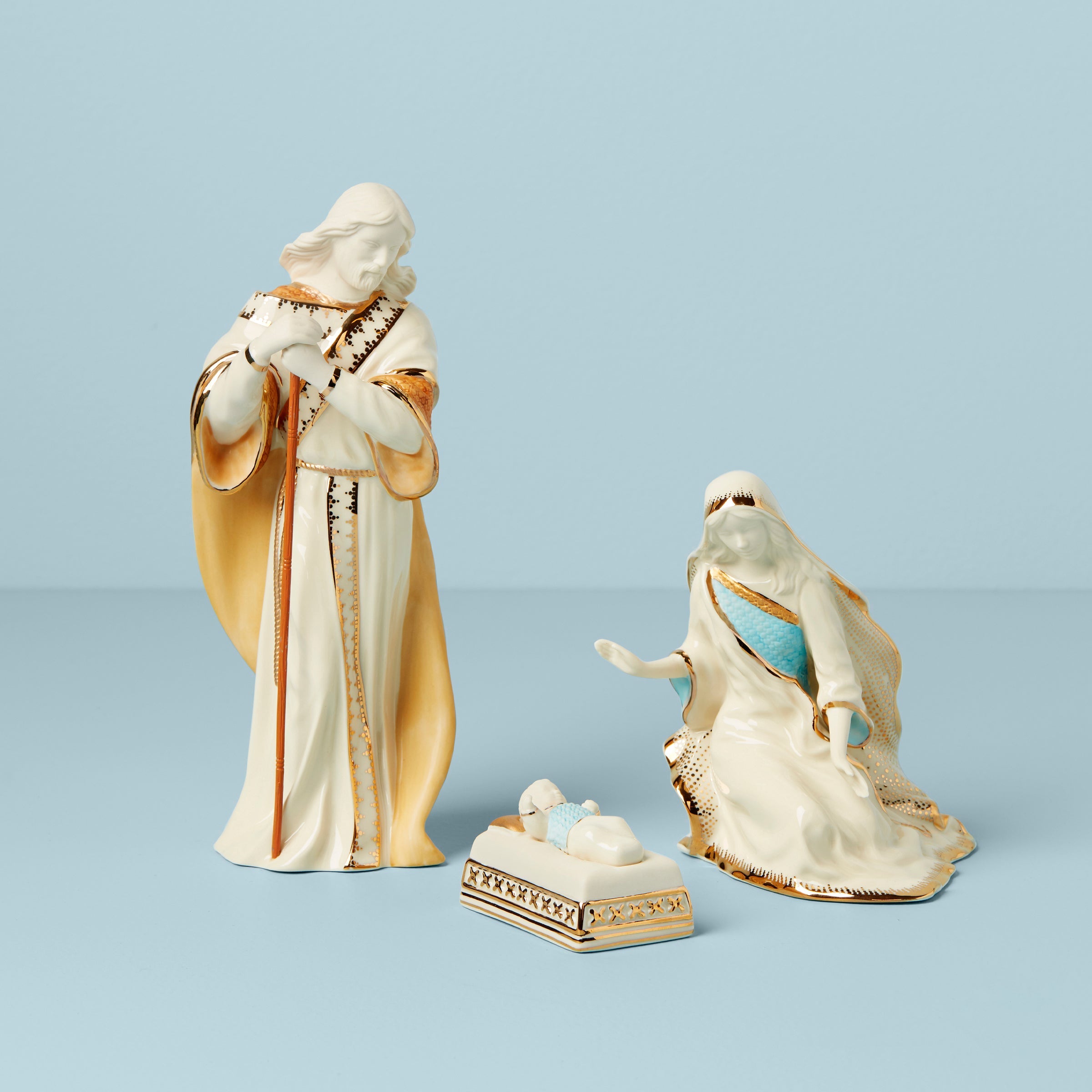 First Blessing Nativity 3 Piece Family Figurine