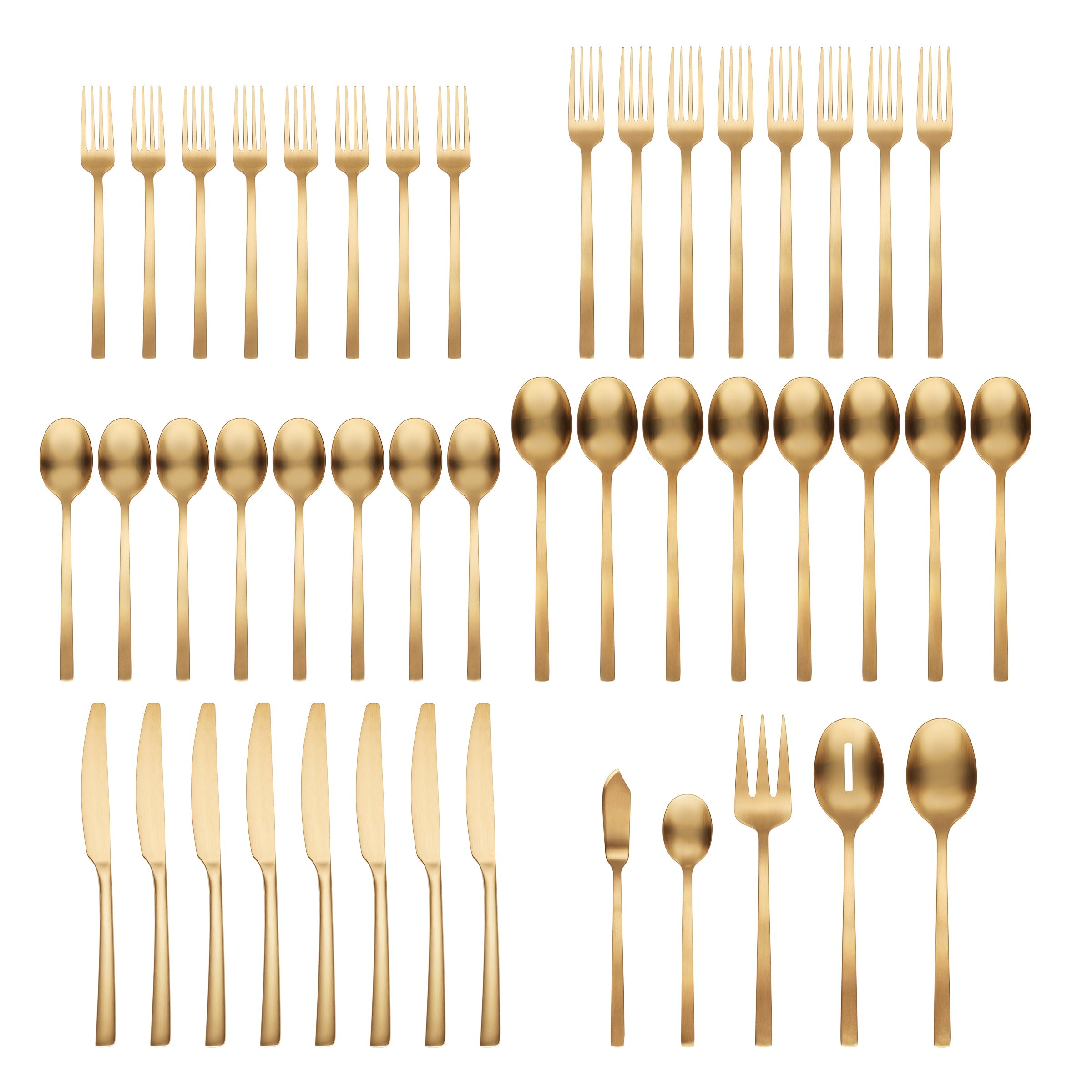 Alternative view of Beacon Gold Satin 45 Piece Flatware Set