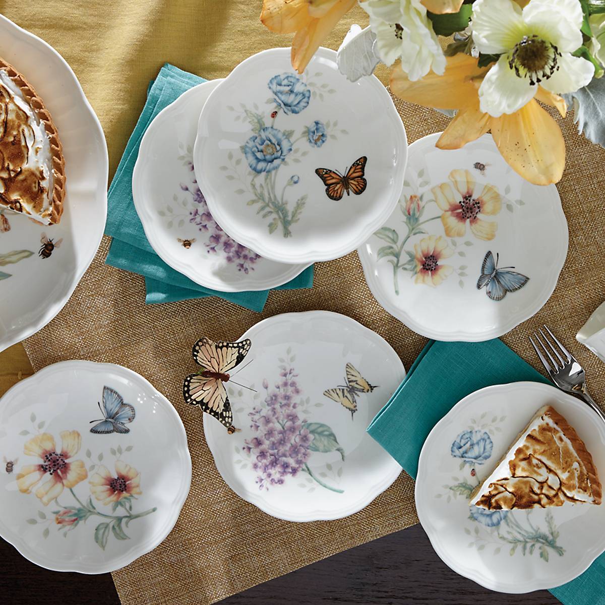 Butterfly Meadow 6 Piece Tidbit Plate Set - Image 3