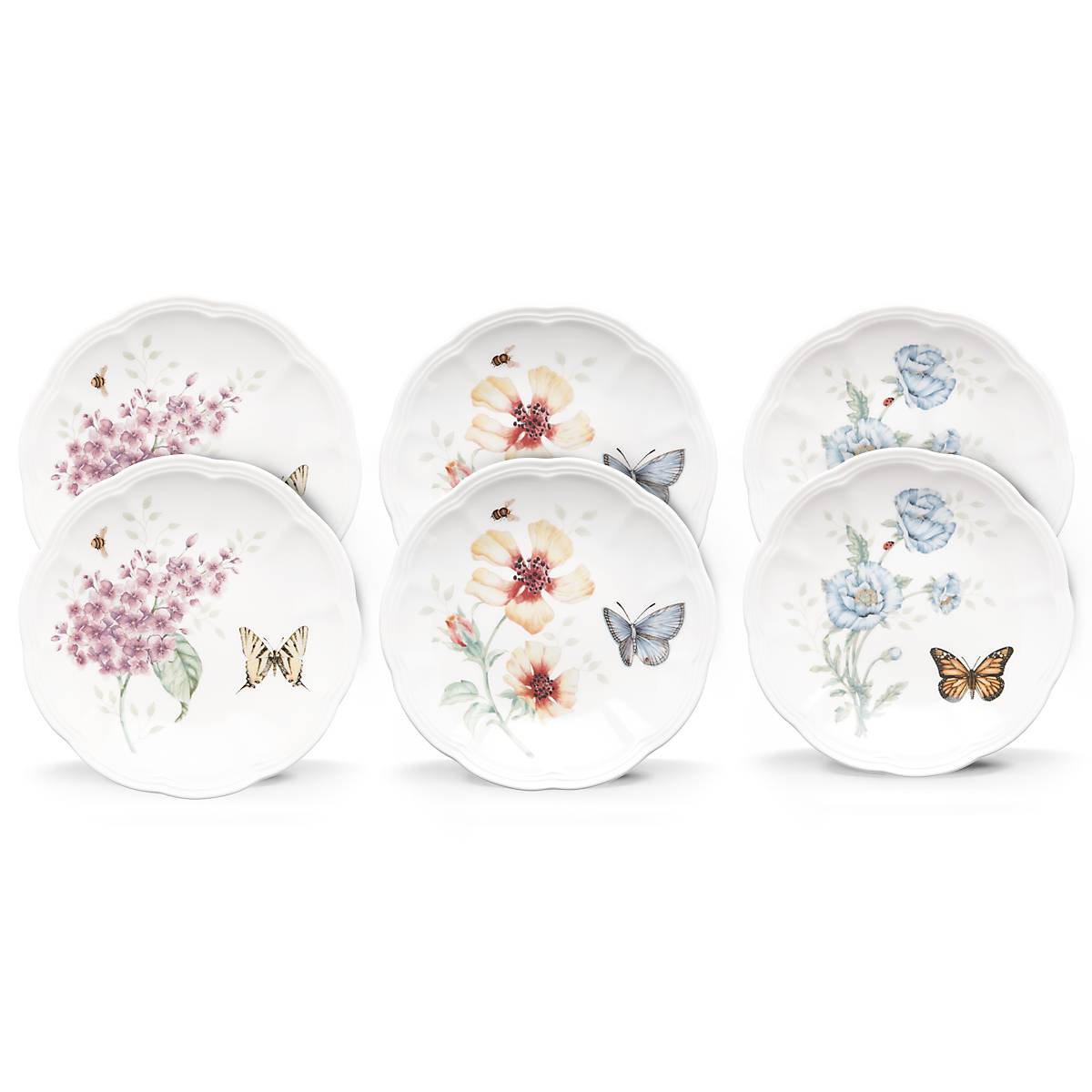 Butterfly Meadow 6 Piece Tidbit Plate Set - Image 4