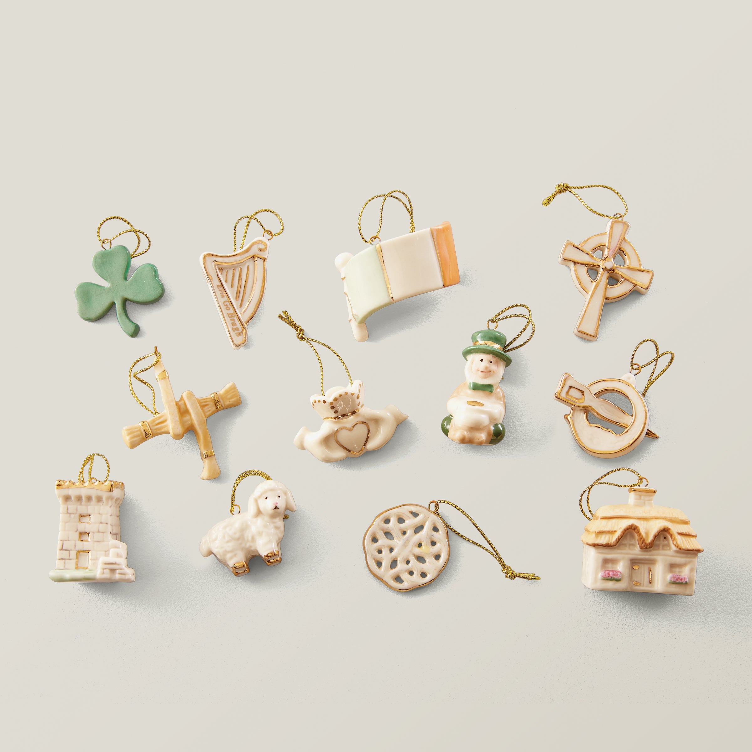 Luck of the Irish 12 Piece Mini Ornament Set