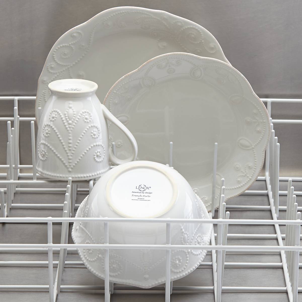 French Perle White 4 Piece Place Setting - Image 6