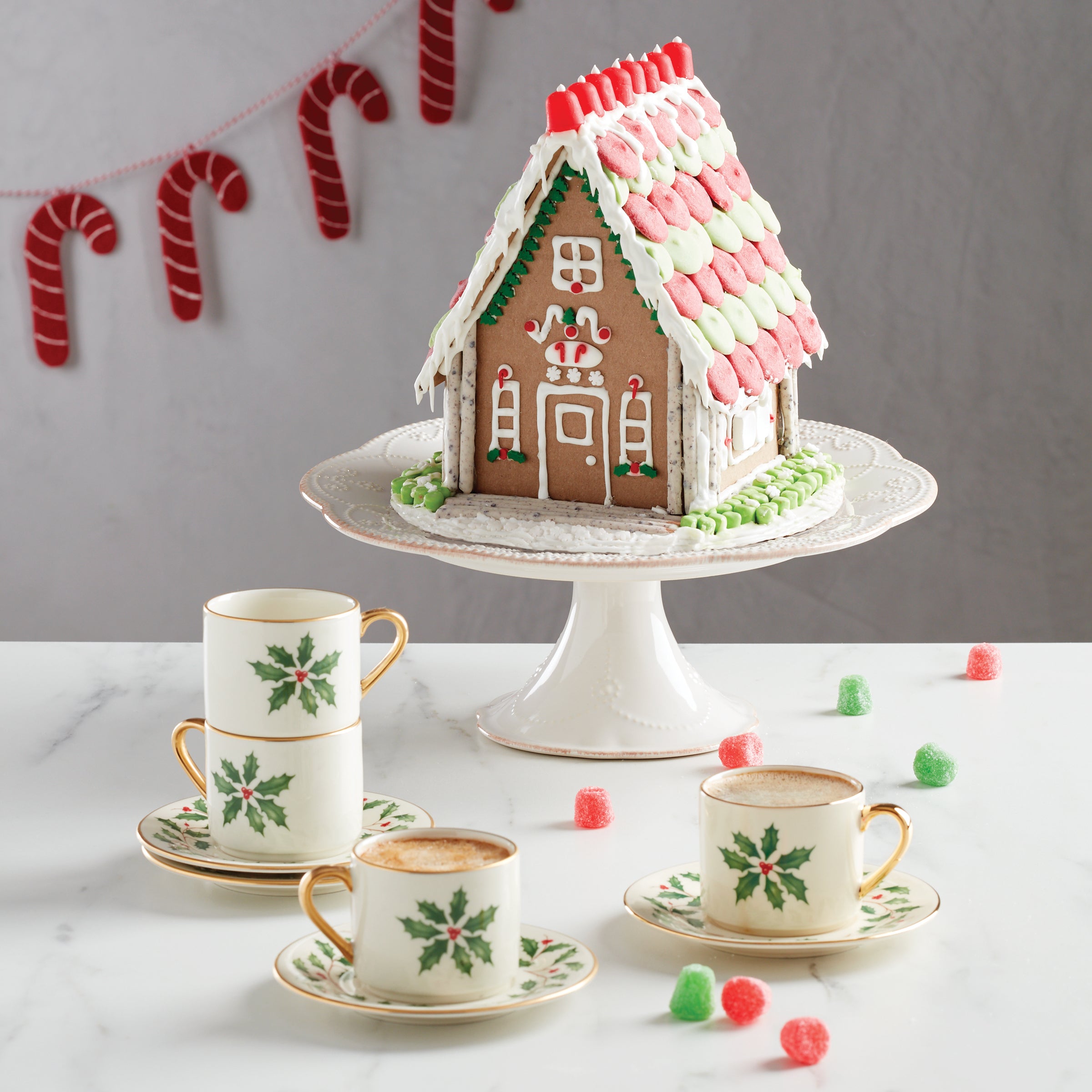 Alternative view of Holiday Espresso Cup & Saucer   Set of 4