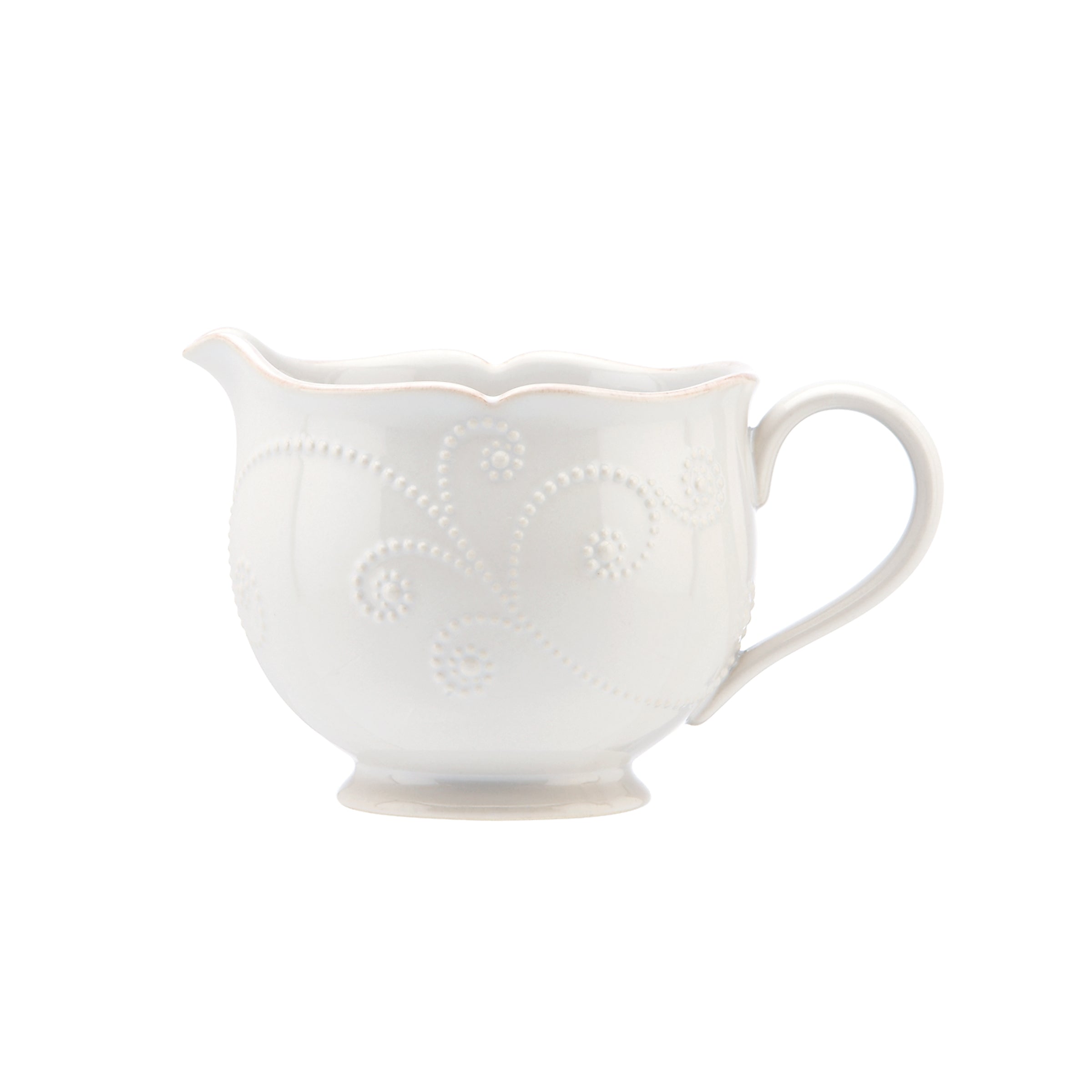French Perle White Gravy Boat