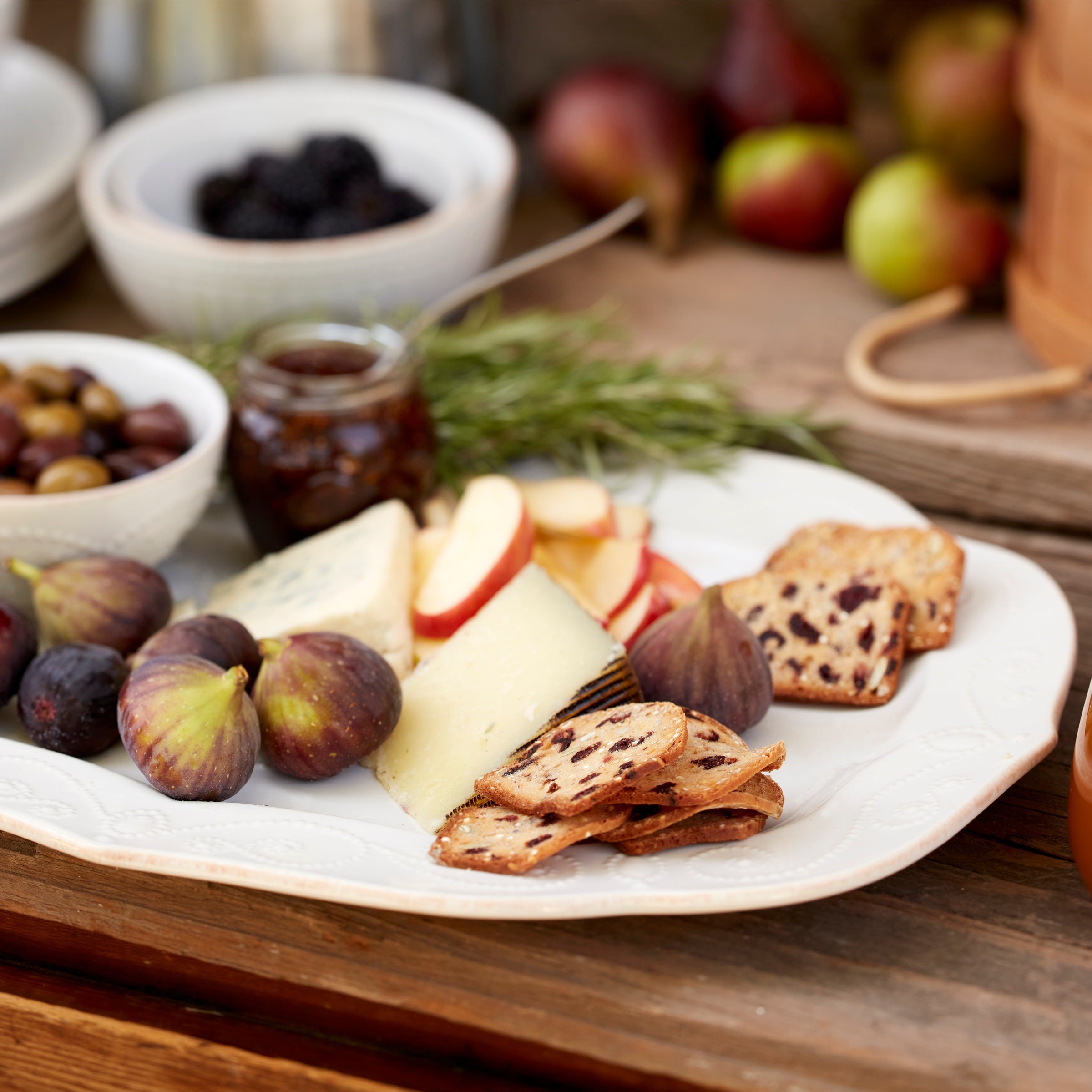 Alternative view of French Perle White Large Serving Platter