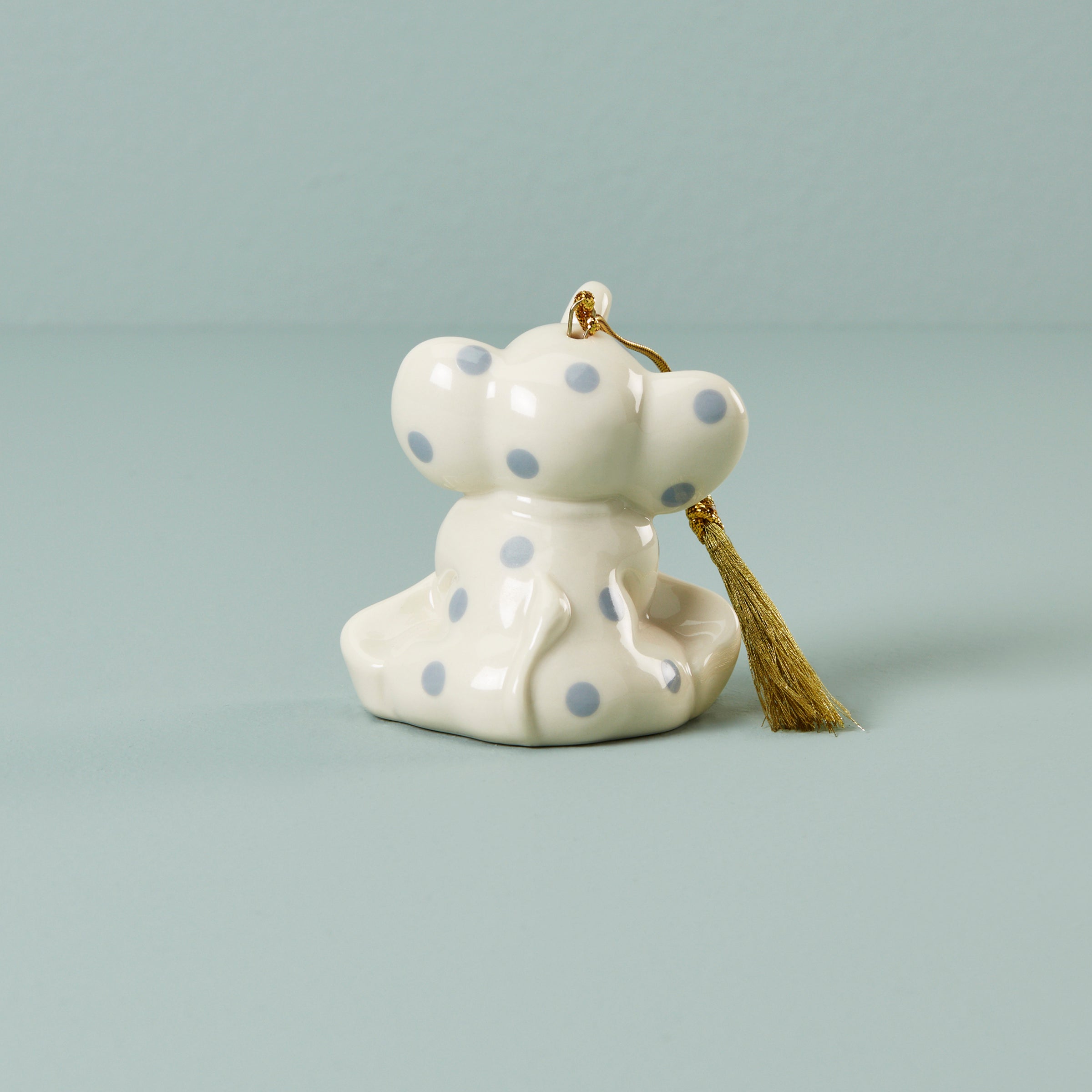 Alternative view of Personalized Blue Elephant Ornament