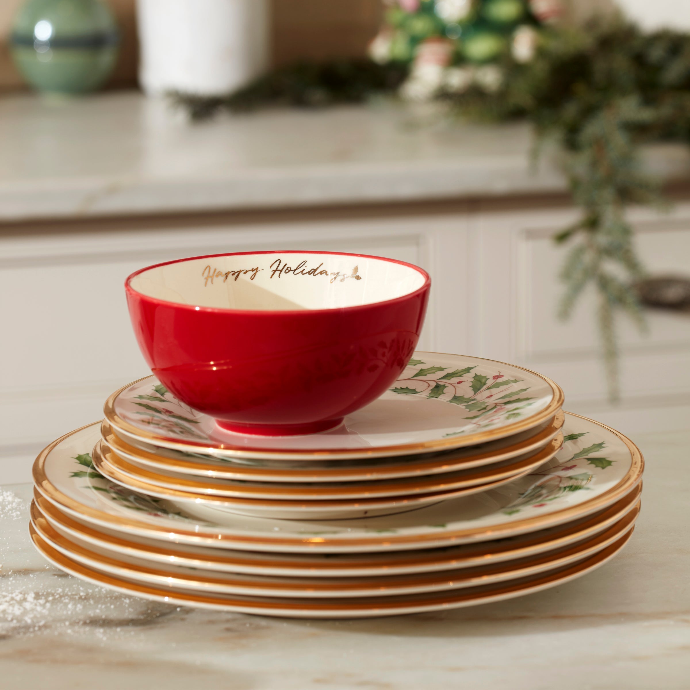 Holiday 6 Piece Salad Plate Set - Image 6