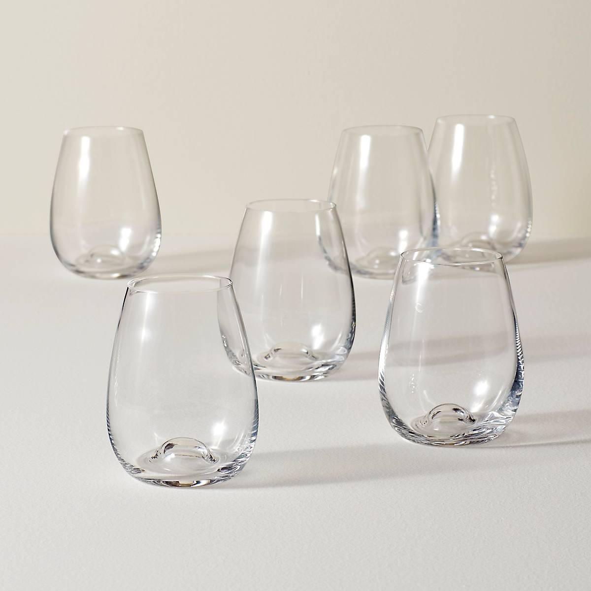 Tuscany Classics Stemless Wine Glasses   Set Of 6