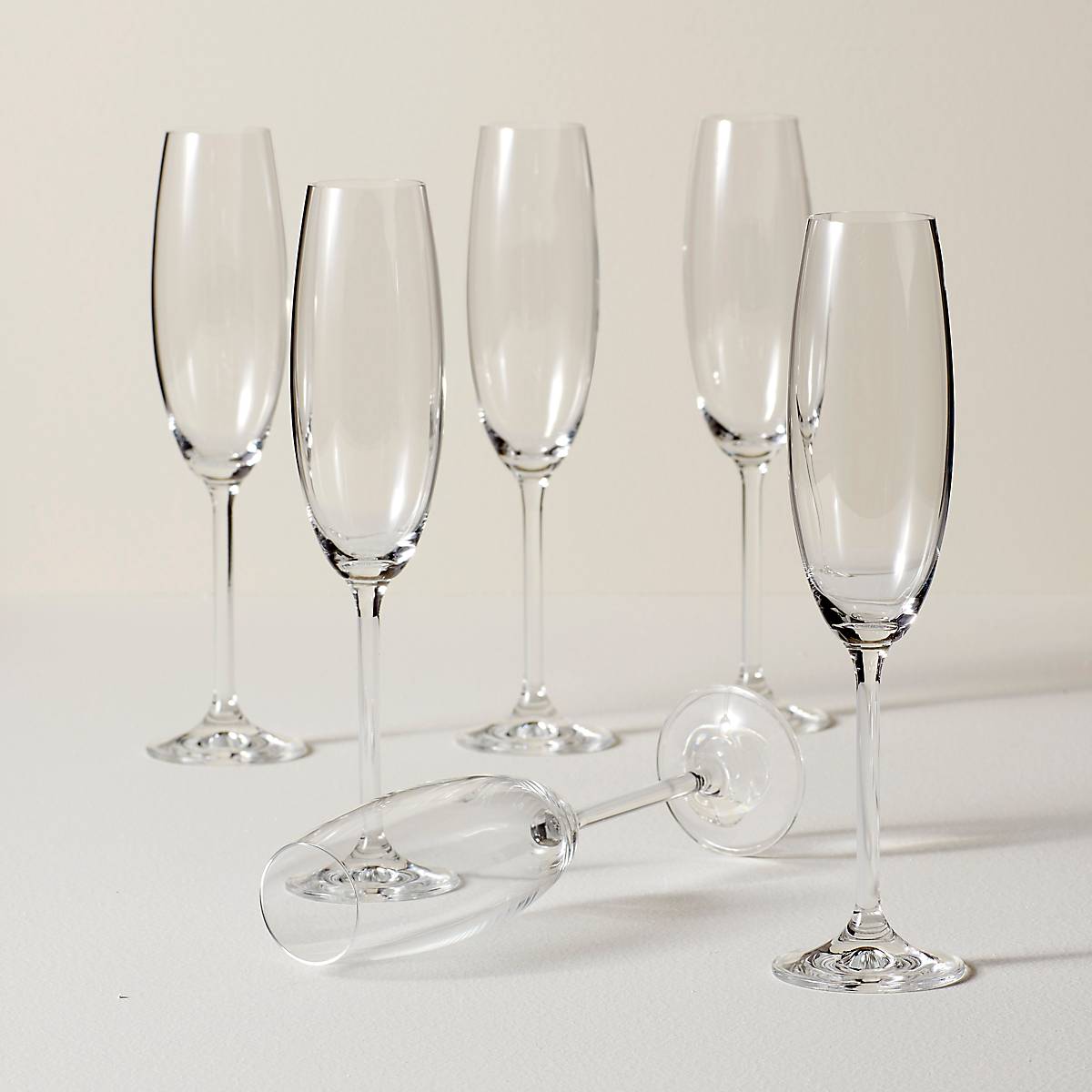Tuscany Classics Champagne Flute Glasses   Set Of 6