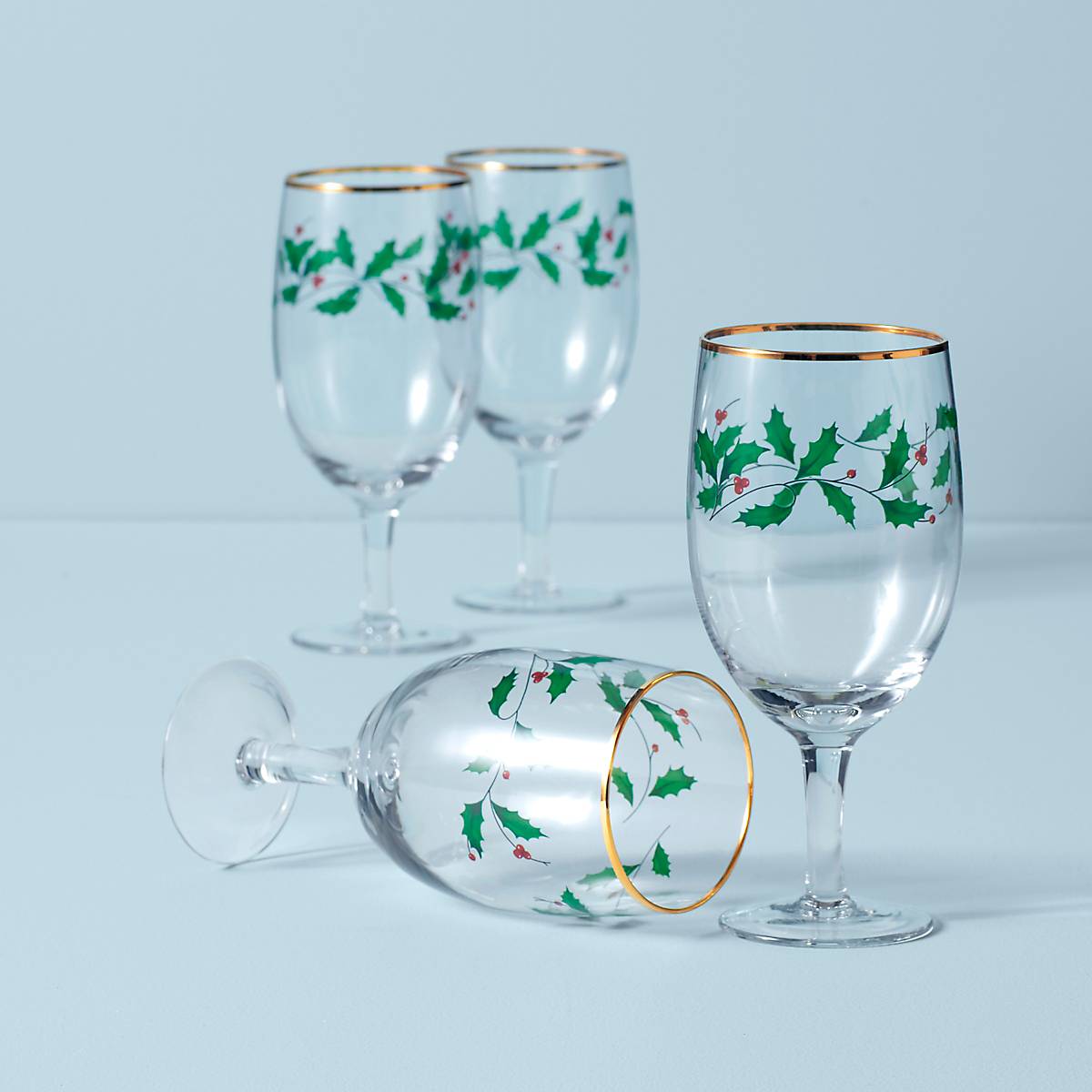 Holiday Iced Beverage Glasses   Set Of 4