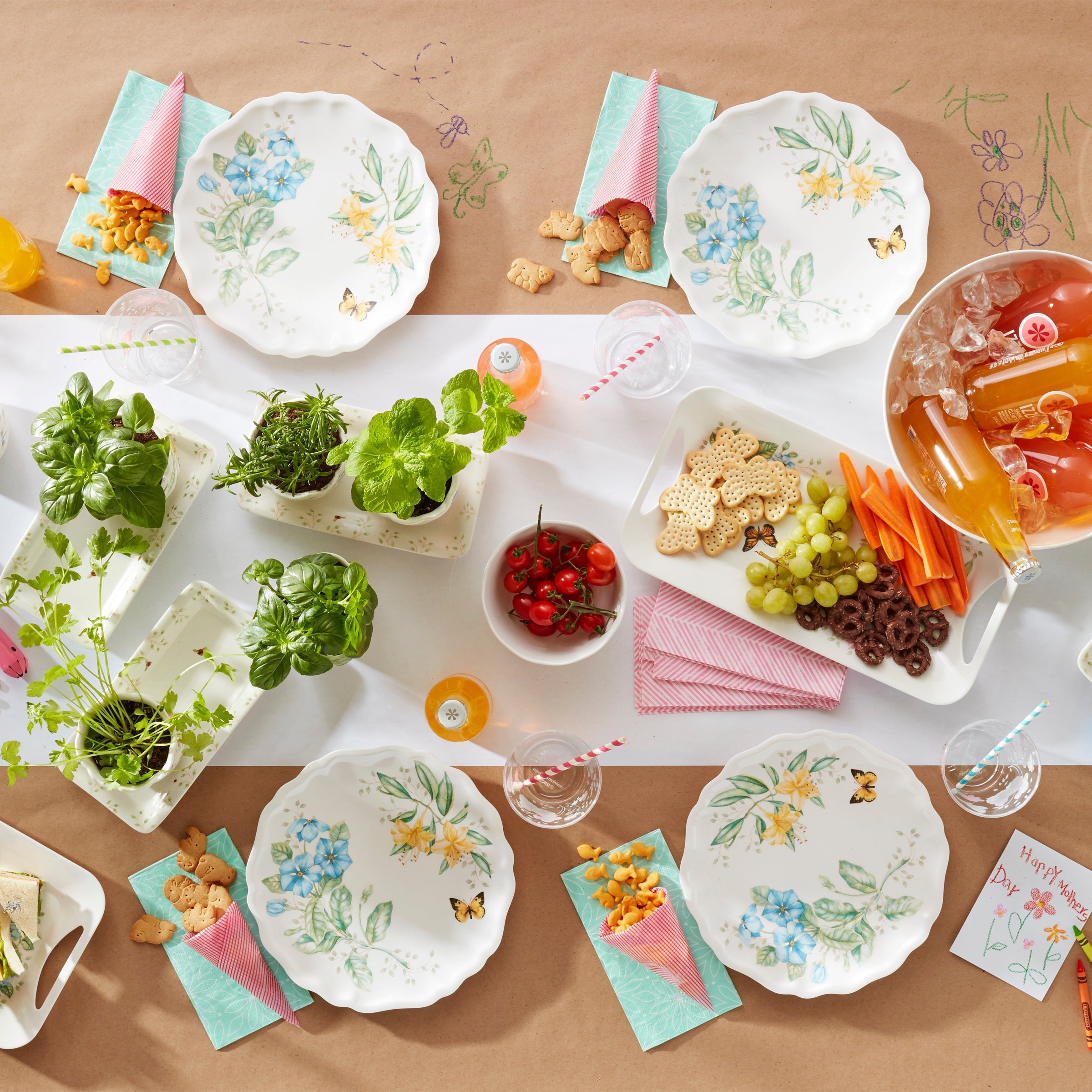 Alternative view of Butterfly Meadow Melamine Hors d'Oeuvres Tray