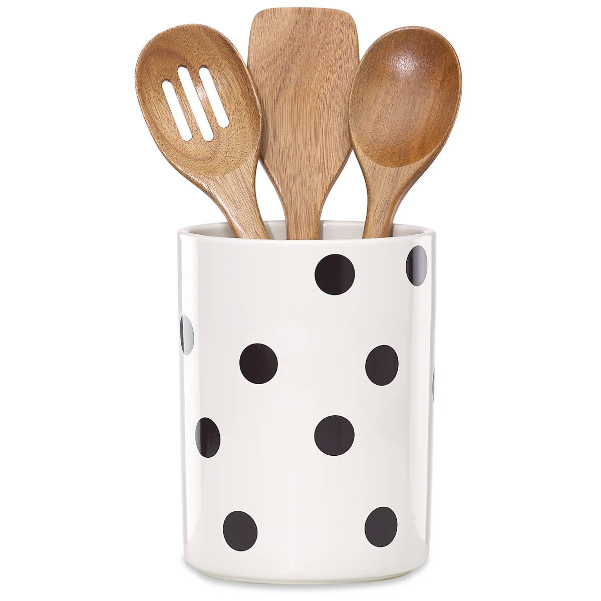 Deco Dot 4 Piece Utensil Holder Set