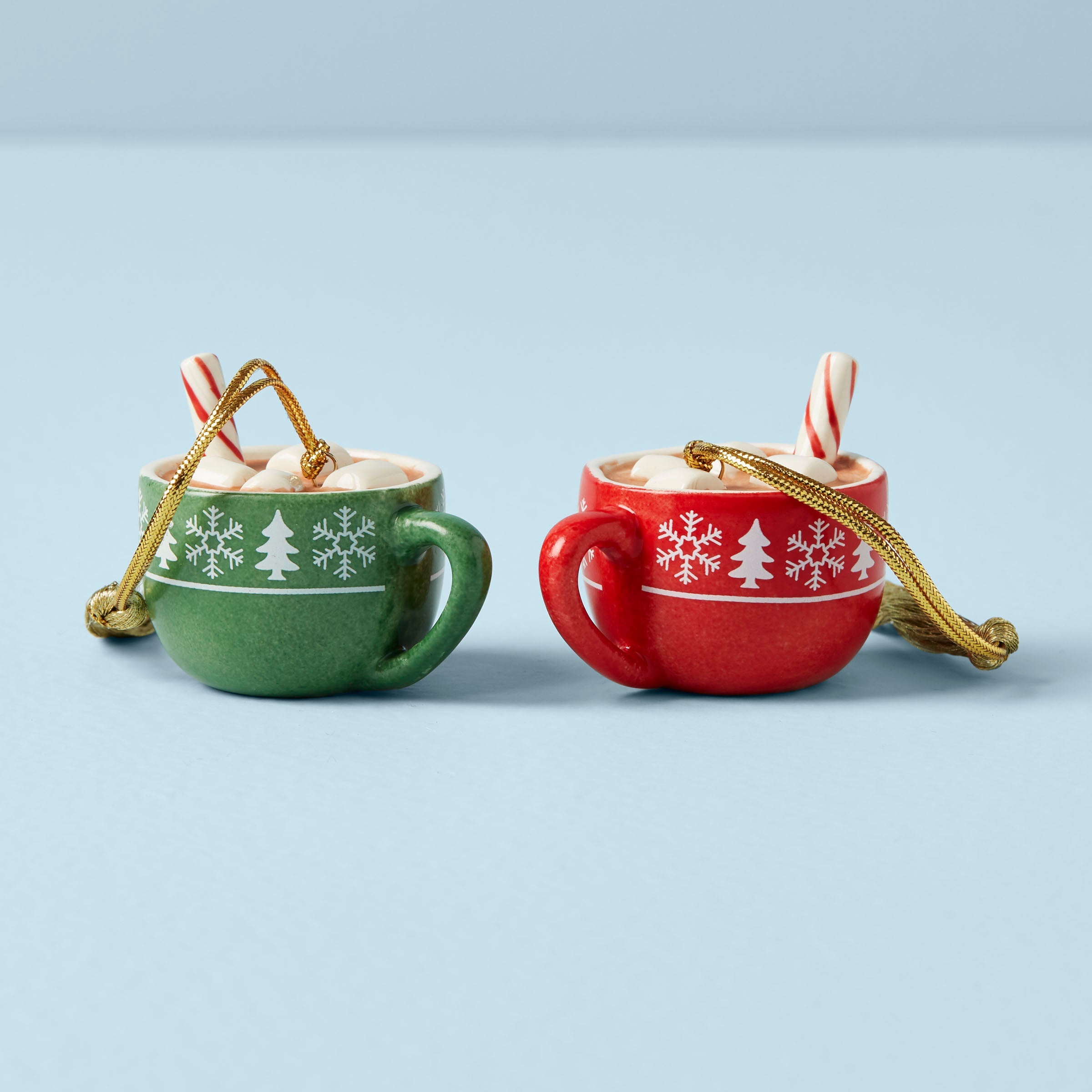 Alternative view of Personalized Hot Cocoa 2 Piece Ornament Set