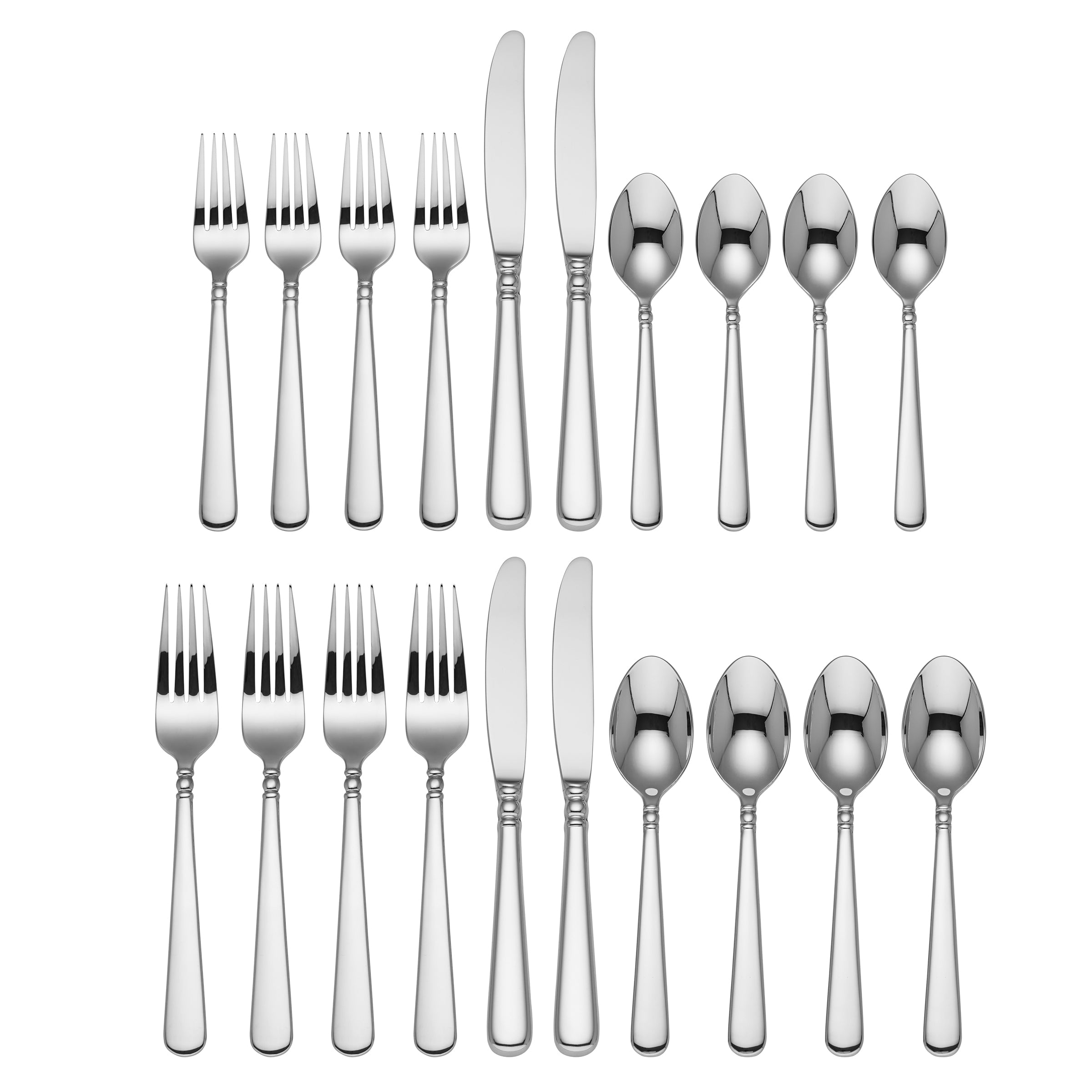 Pearl Platinum 20 Piece Flatware Set - Image 2
