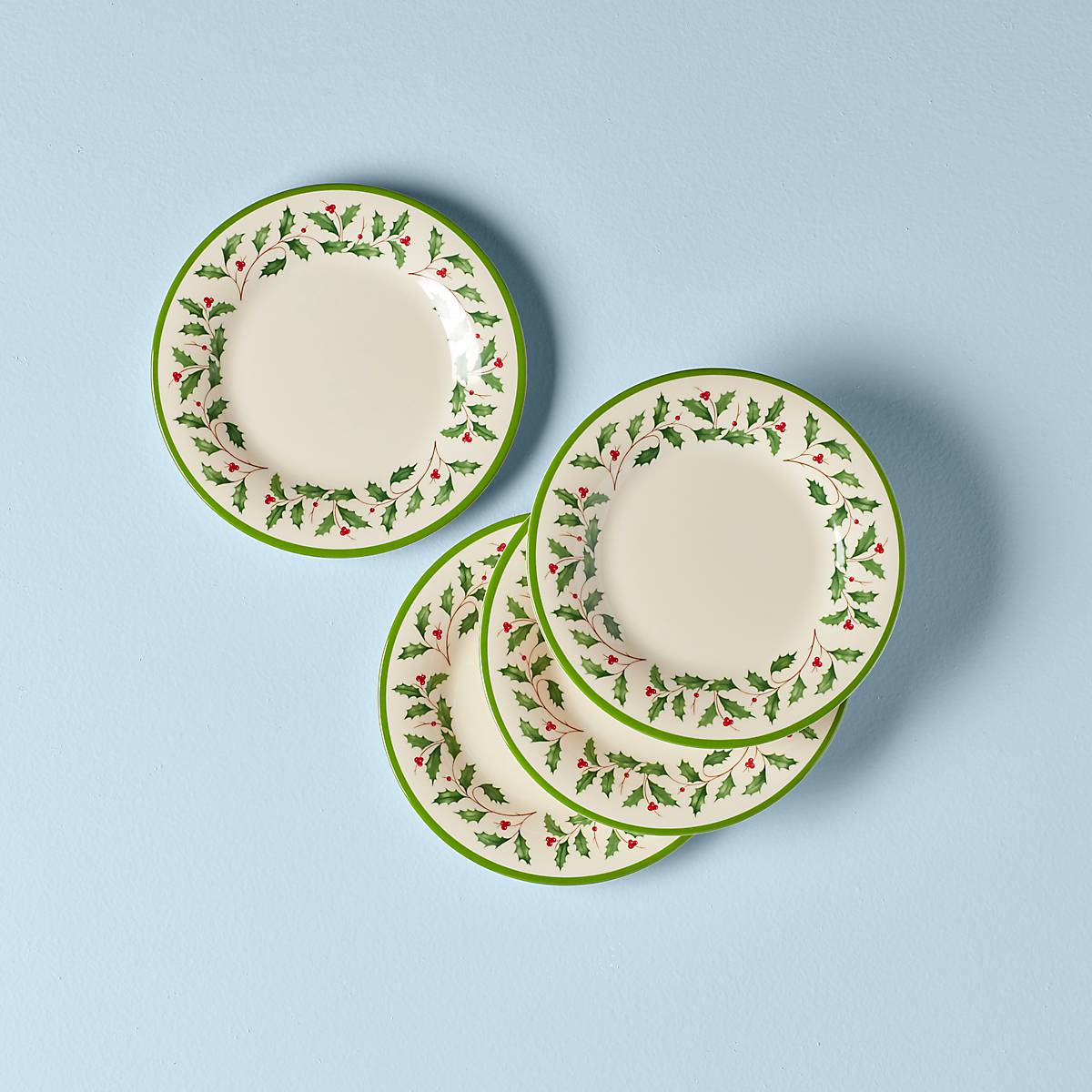 Holiday Melamine Accent Plates   Set of 4