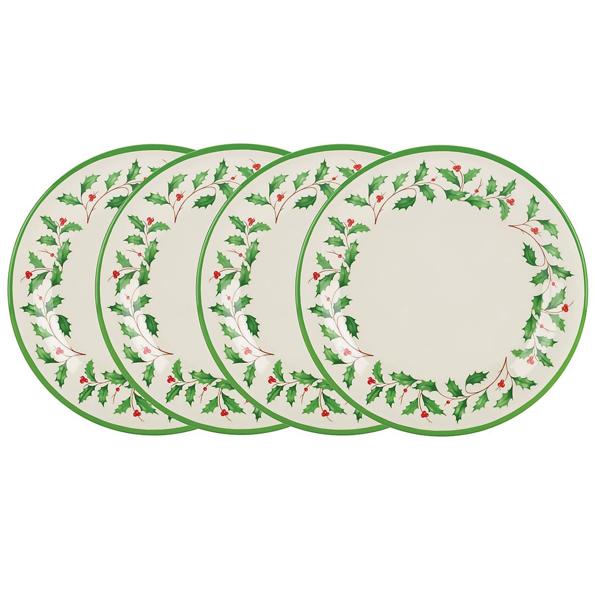 Alternative view of Holiday Melamine Dinner Plates   Set of 4