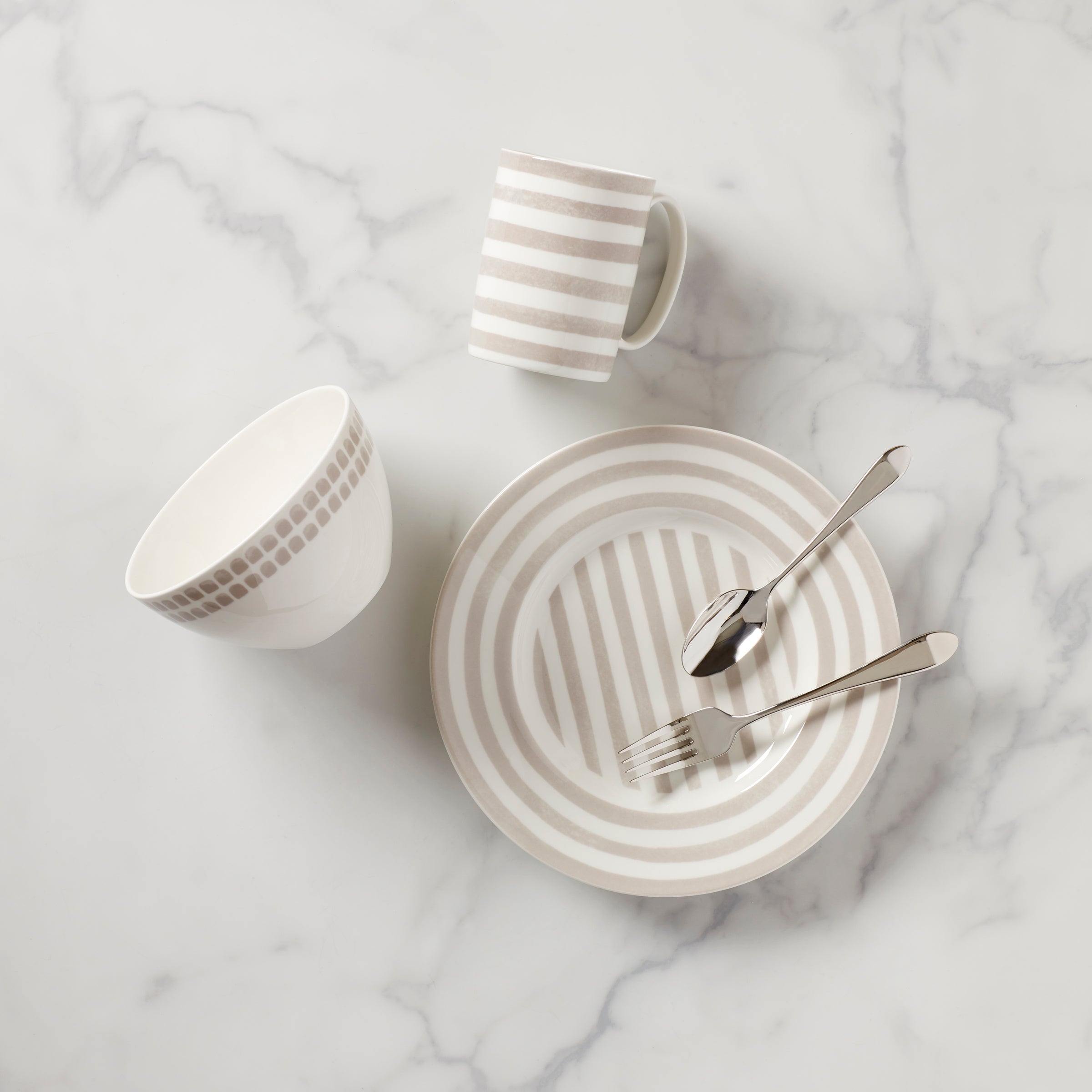 Alternative view of Charlotte Street Grey North 4 Piece Place Setting