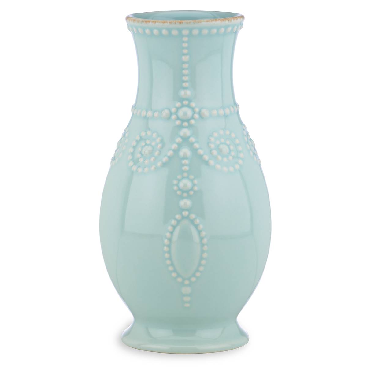Alternative view of French Perle Ice Blue Fluted Vase