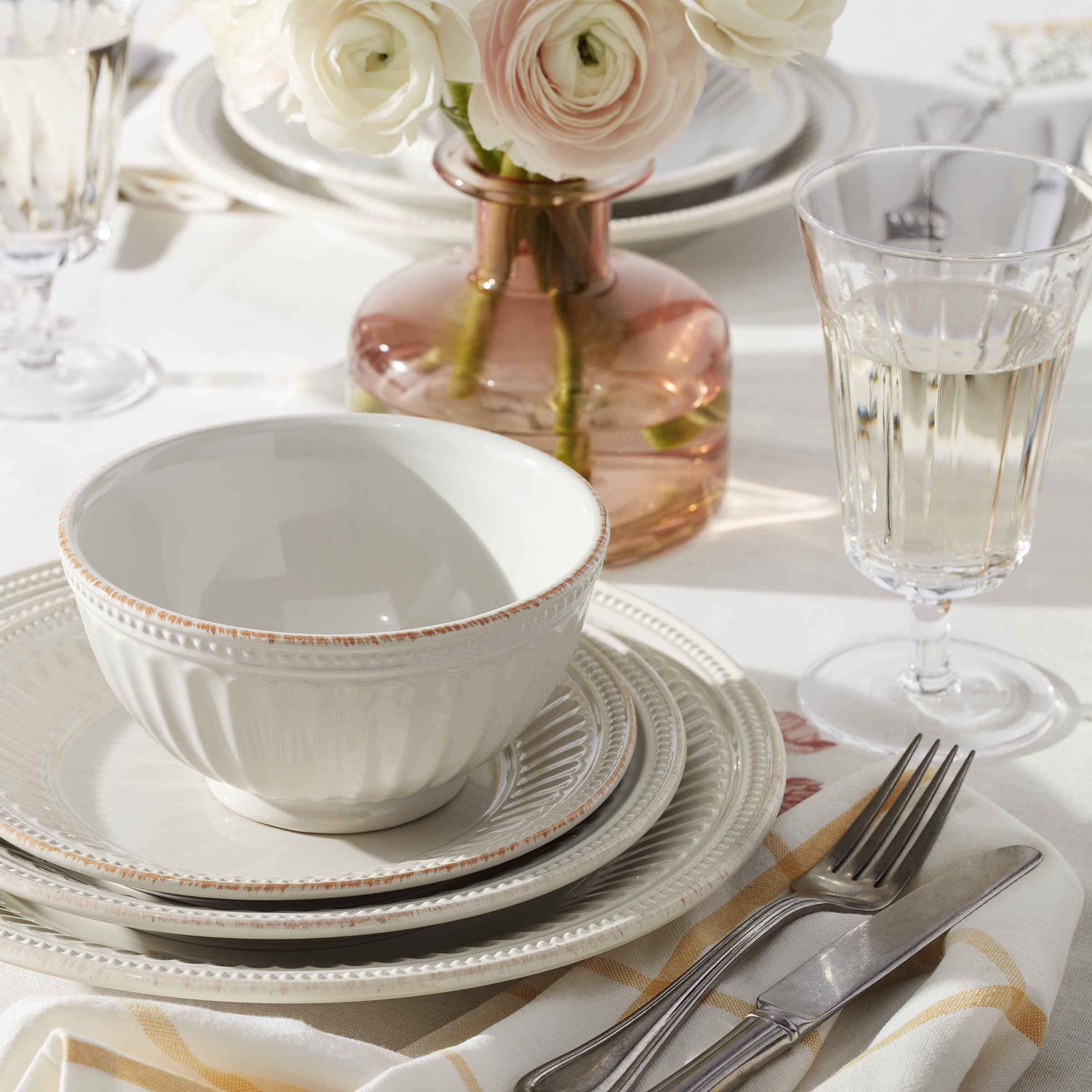 Alternative view of French Perle Groove All Purpose Bowls   Set of 4