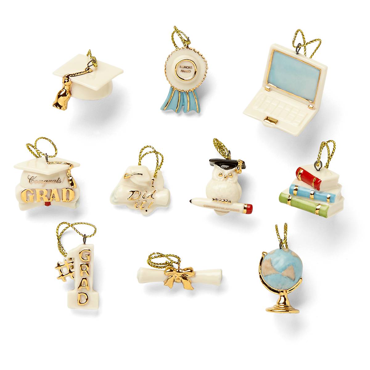Graduation 10 Piece Mini Ornament Set - Image 3