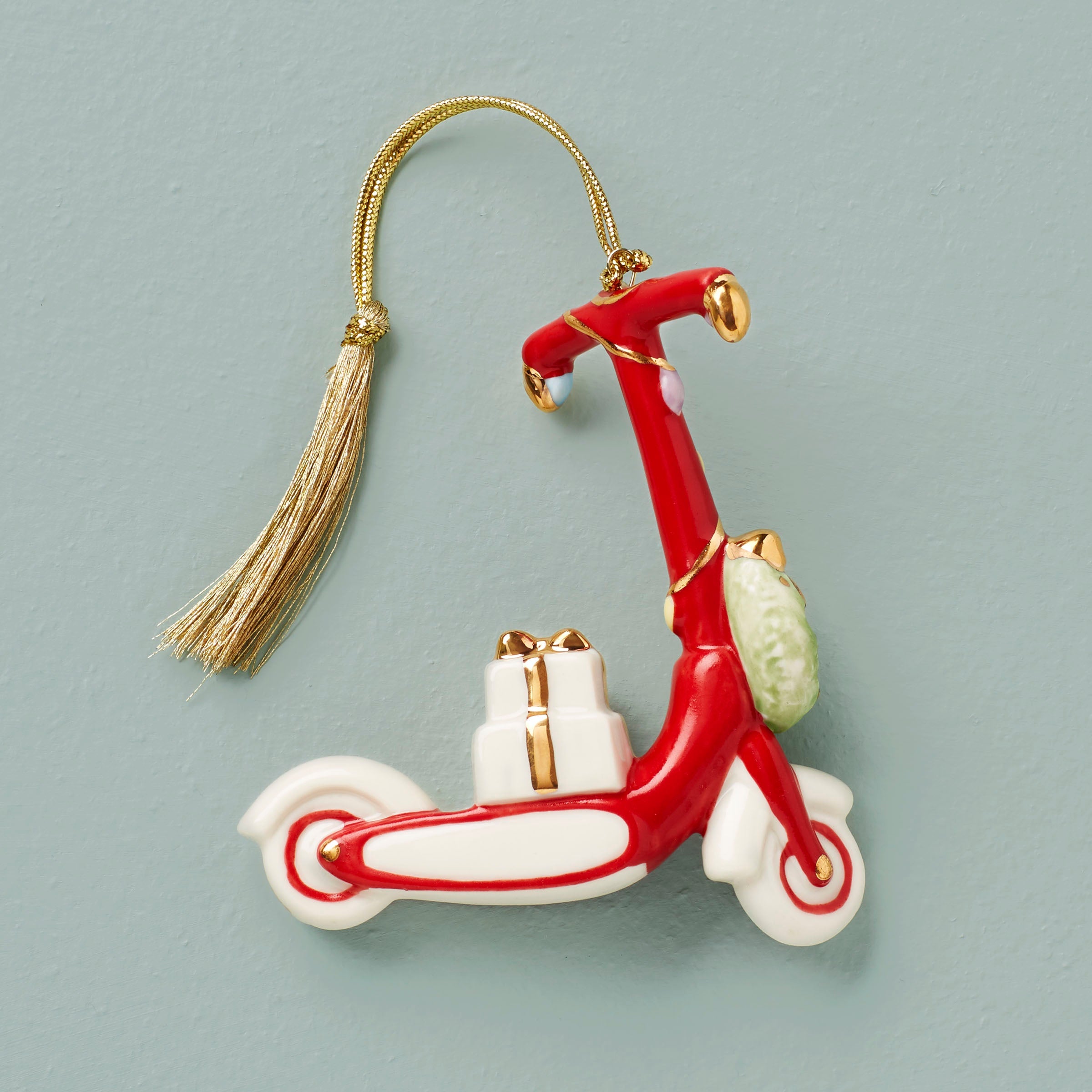 Alternative view of Personalized Christmas Scooter Ornament