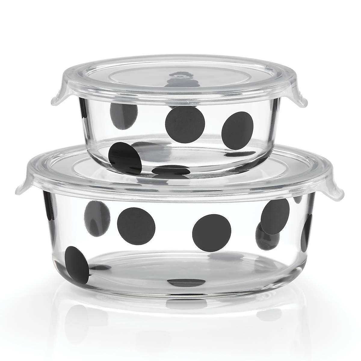 Deco Dot 2 Piece Round Food Storage Set