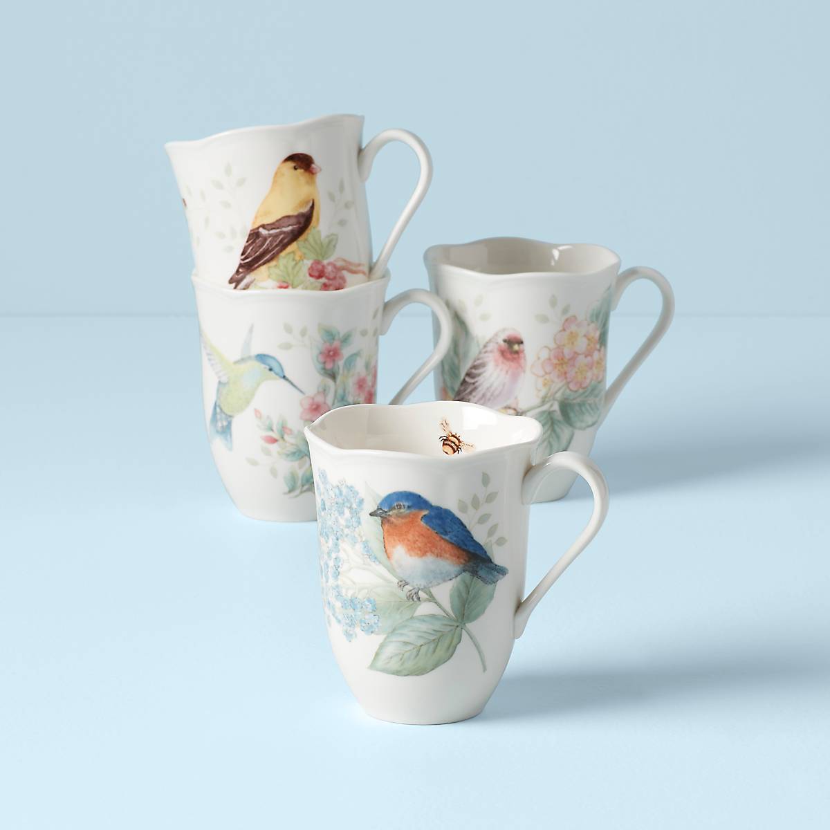 Butterfly Meadow Flutter Mugs   Set of 4