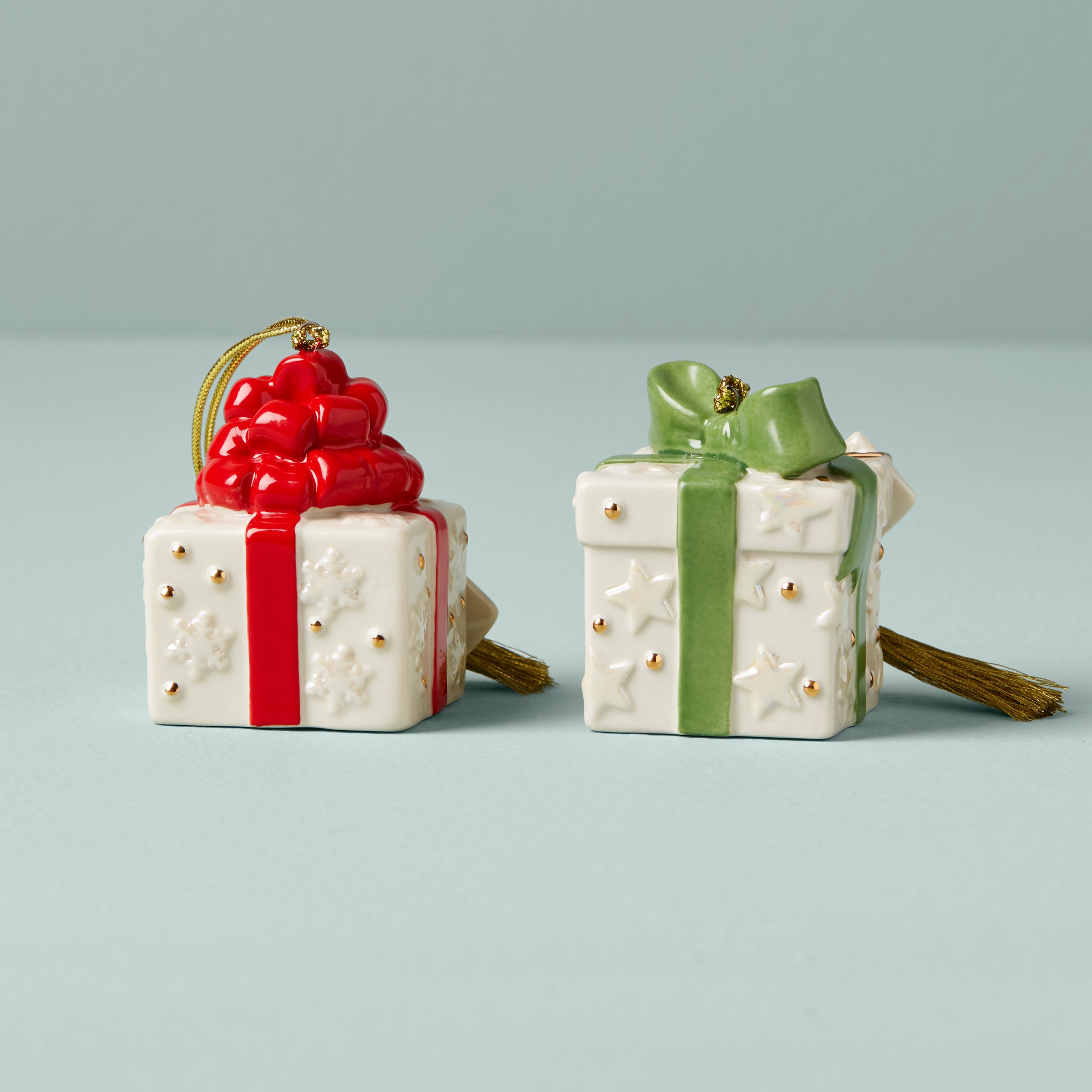 Alternative view of Personalized Presents 2 Piece Ornament Set