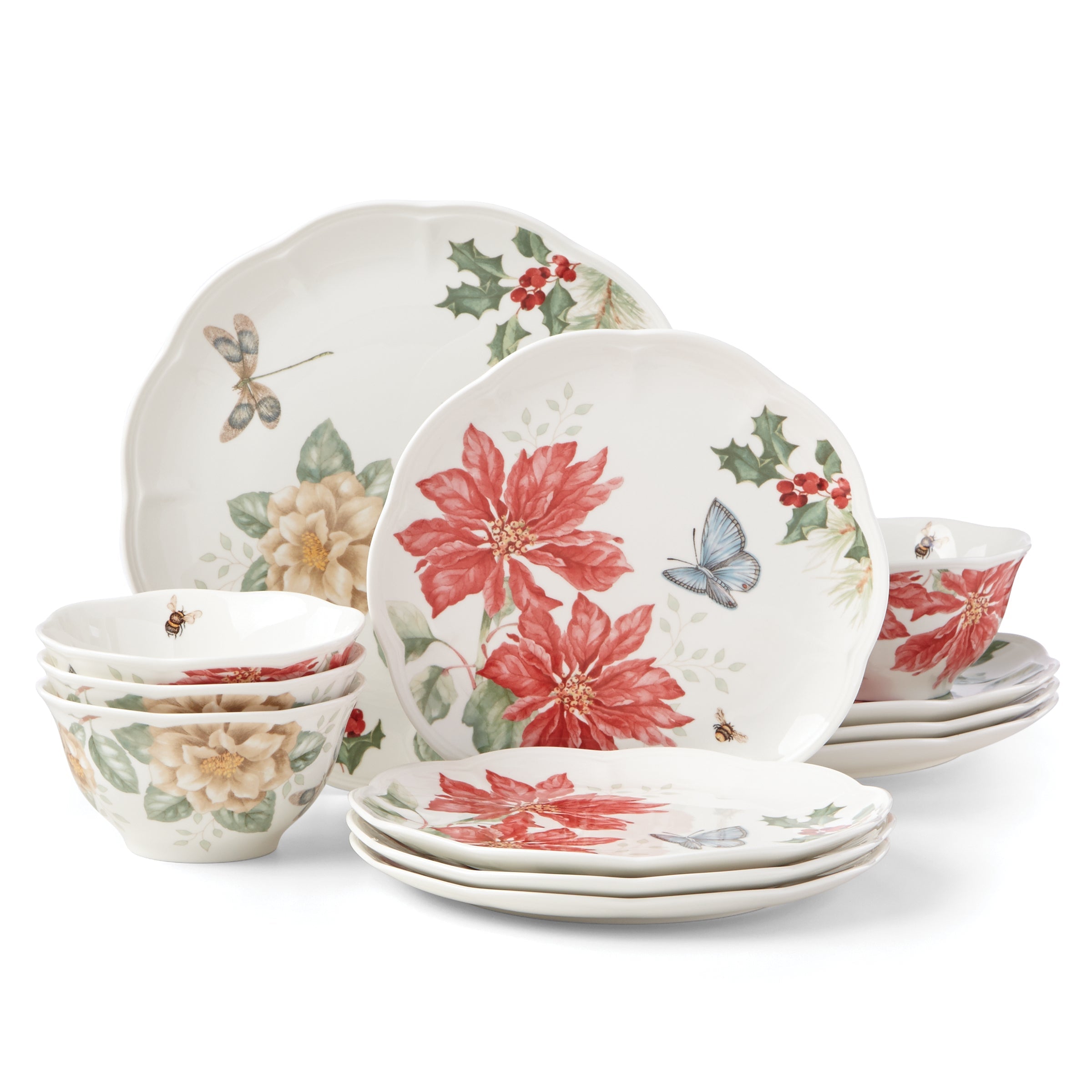 Alternative view of Butterfly Meadow Holiday 12 Piece Dinnerware Set