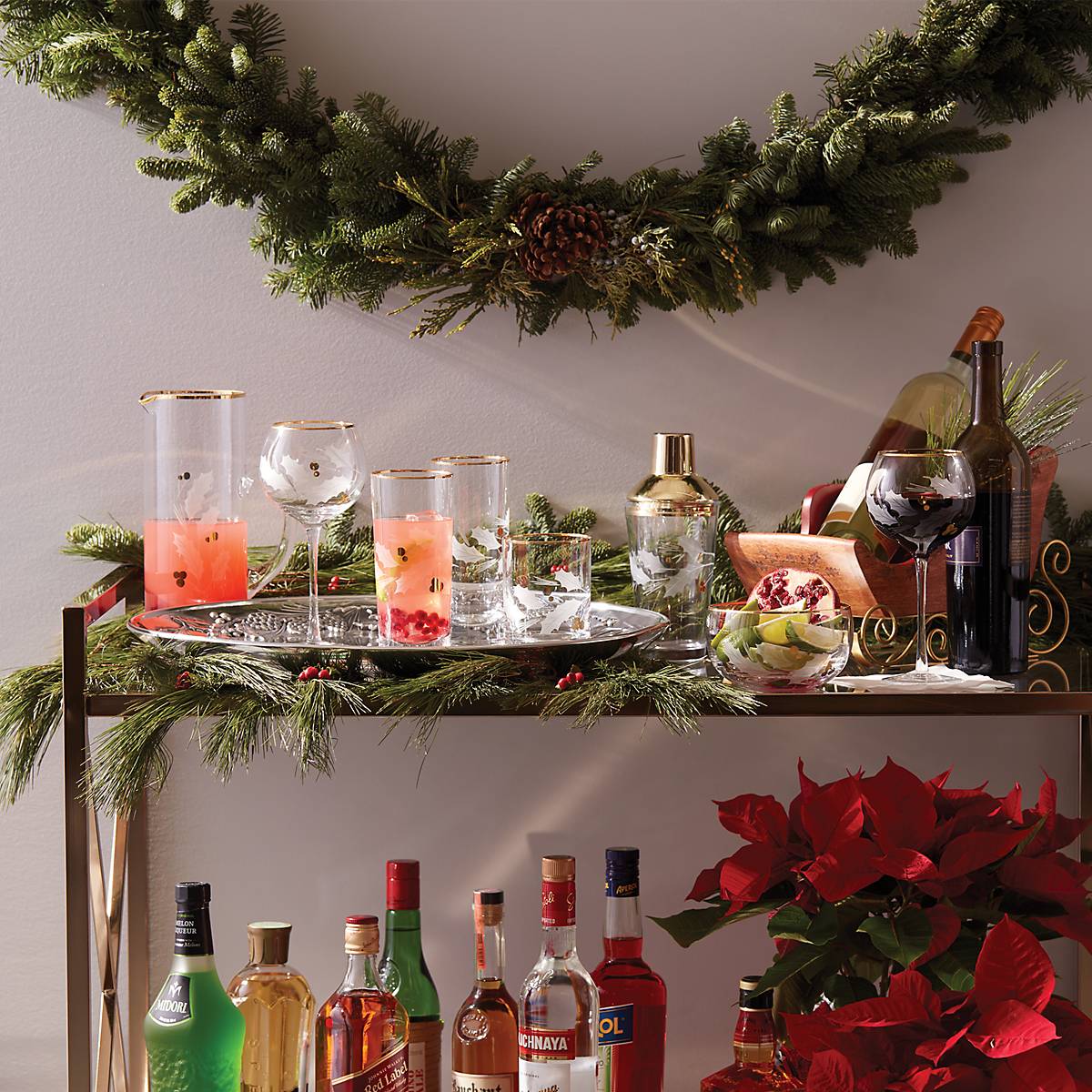 Holiday Gold Balloon Glasses Set Of 4 - Image 3